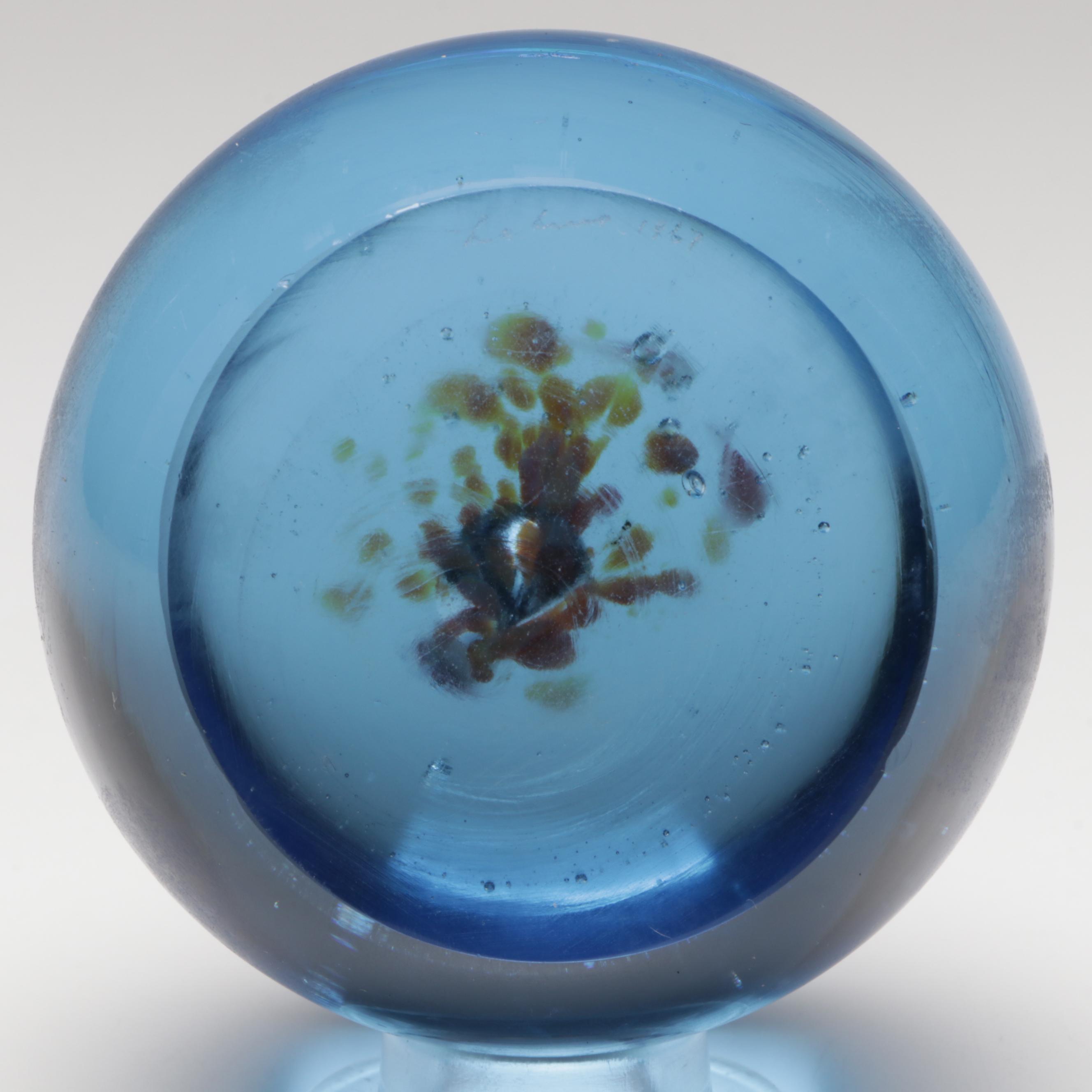 Artist Signed Handmade Art Glass Paperweights, Mid to Late 20th Century