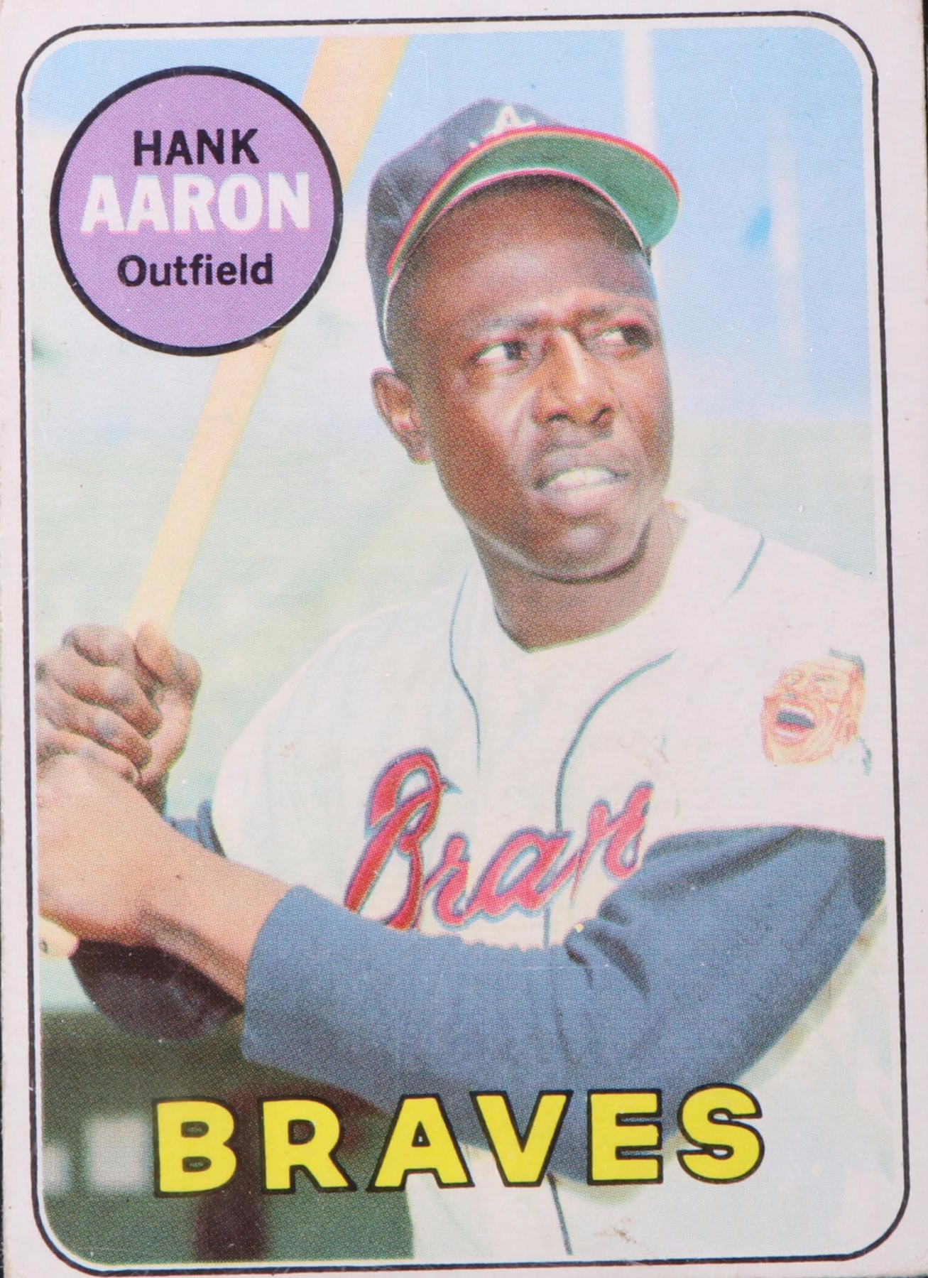 1969 Topps Hank Aaron Baseball Card Graded SGC 3 with 1965 Topps Baseball Card