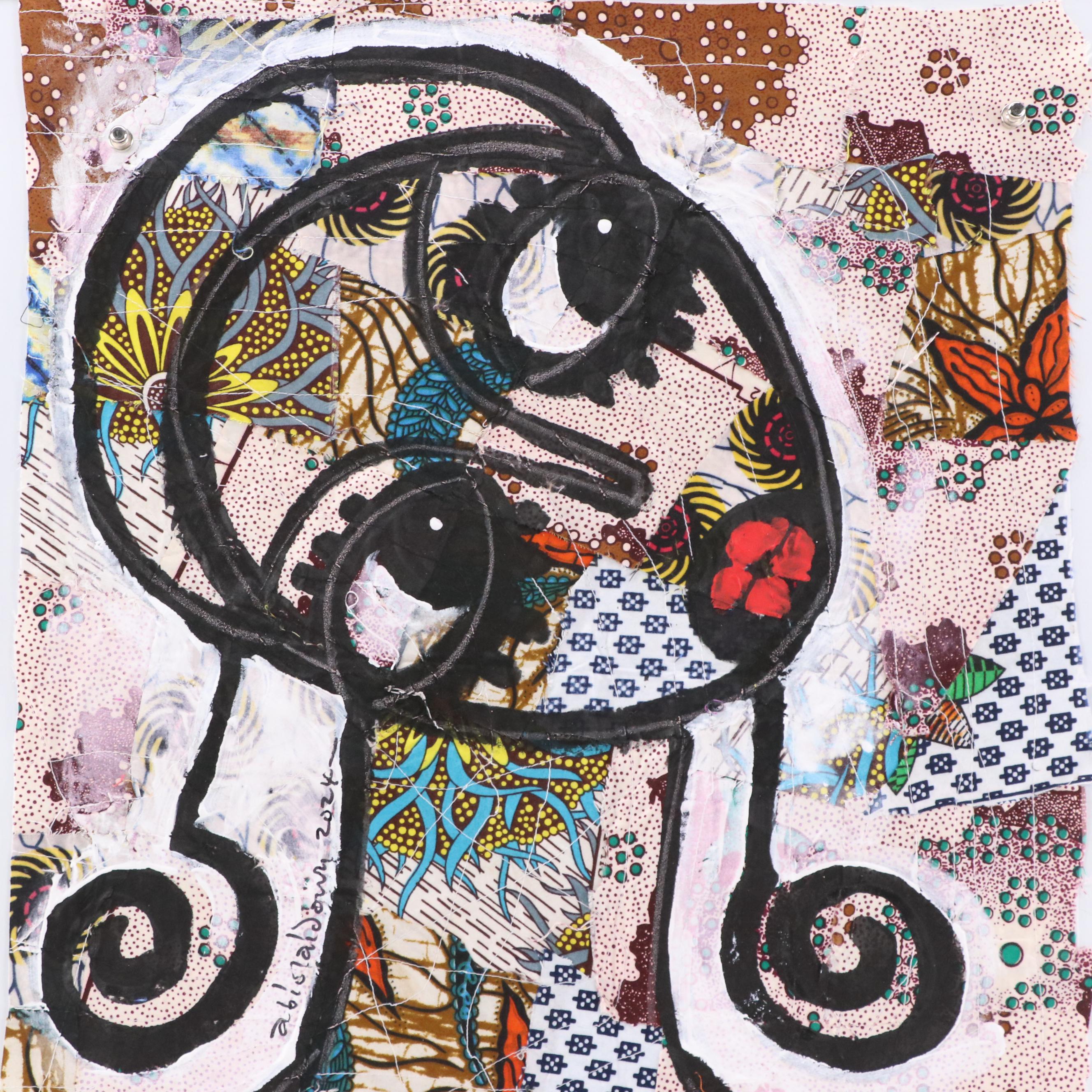 Abiola Idowu Figurative Mixed Media Painting "I am a Winner III," 2024