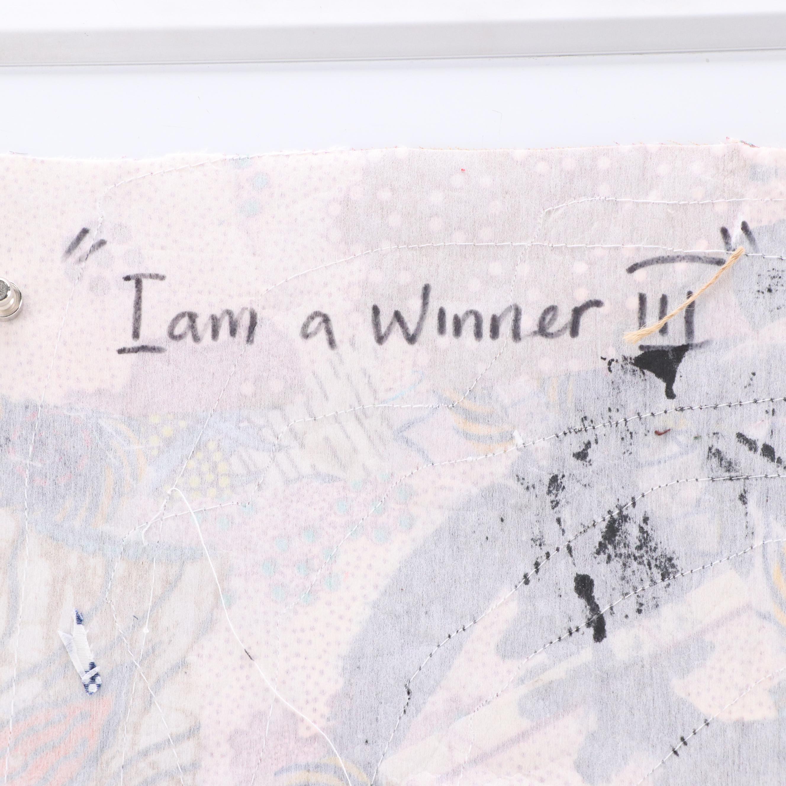 Abiola Idowu Figurative Mixed Media Painting "I am a Winner III," 2024