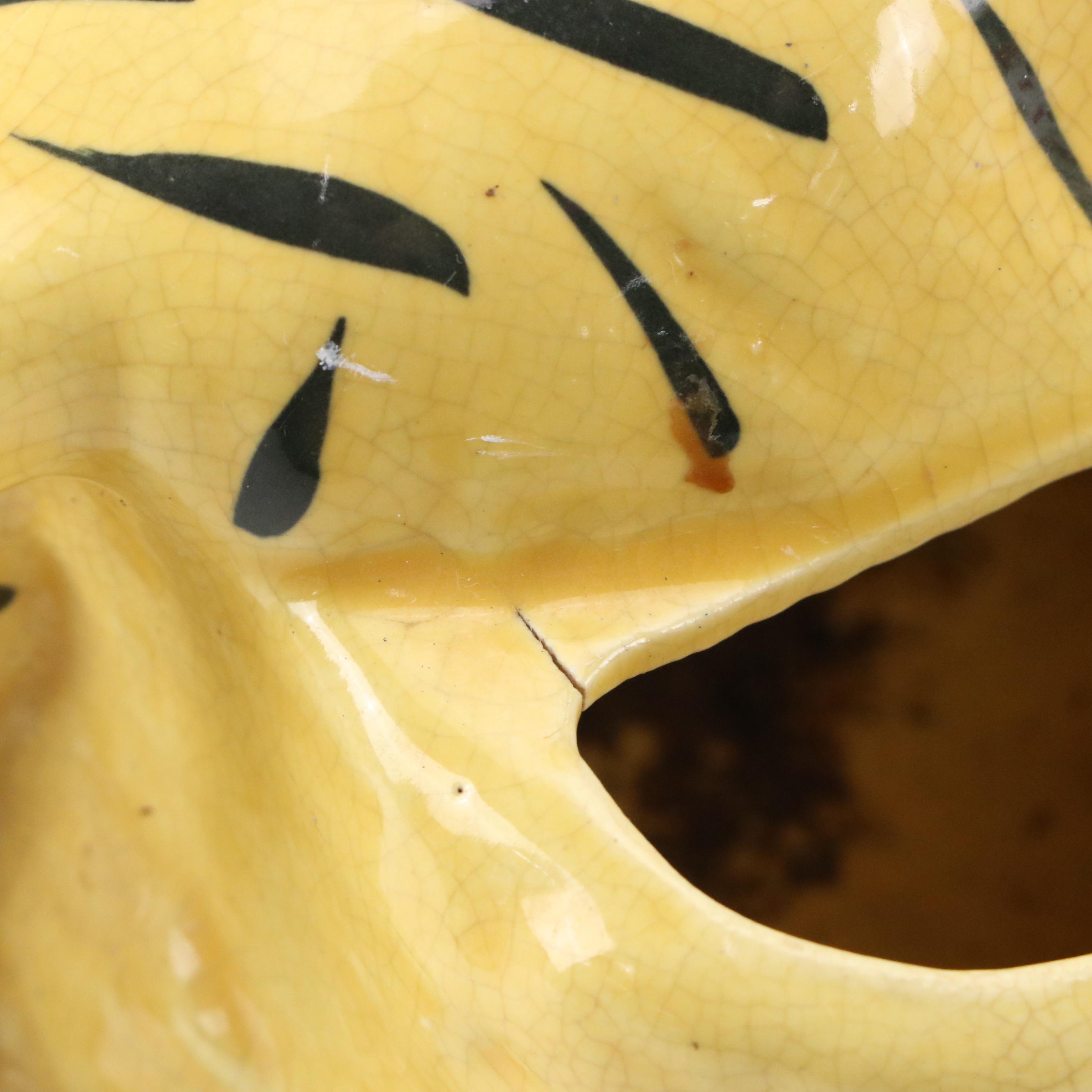 Mid Century Modern Ceramic Tiger Planter