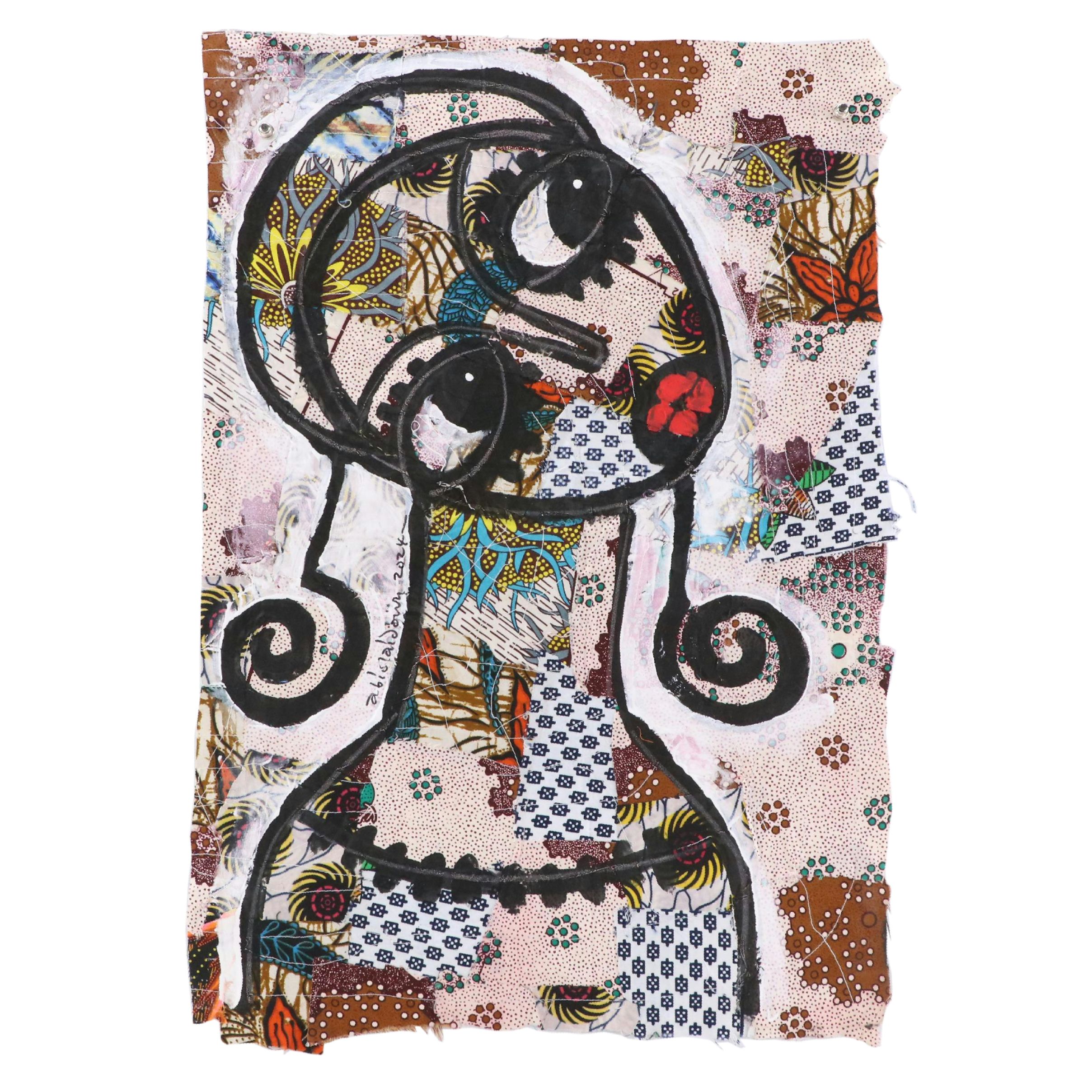 Abiola Idowu Figurative Mixed Media Painting "I am a Winner III," 2024