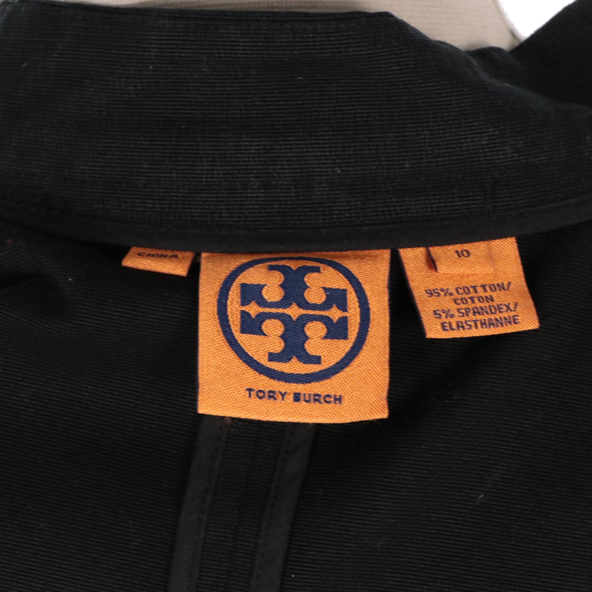 Tory Burch Black Button-Front Coat and Piazza Sempione Navy Zip Jacket