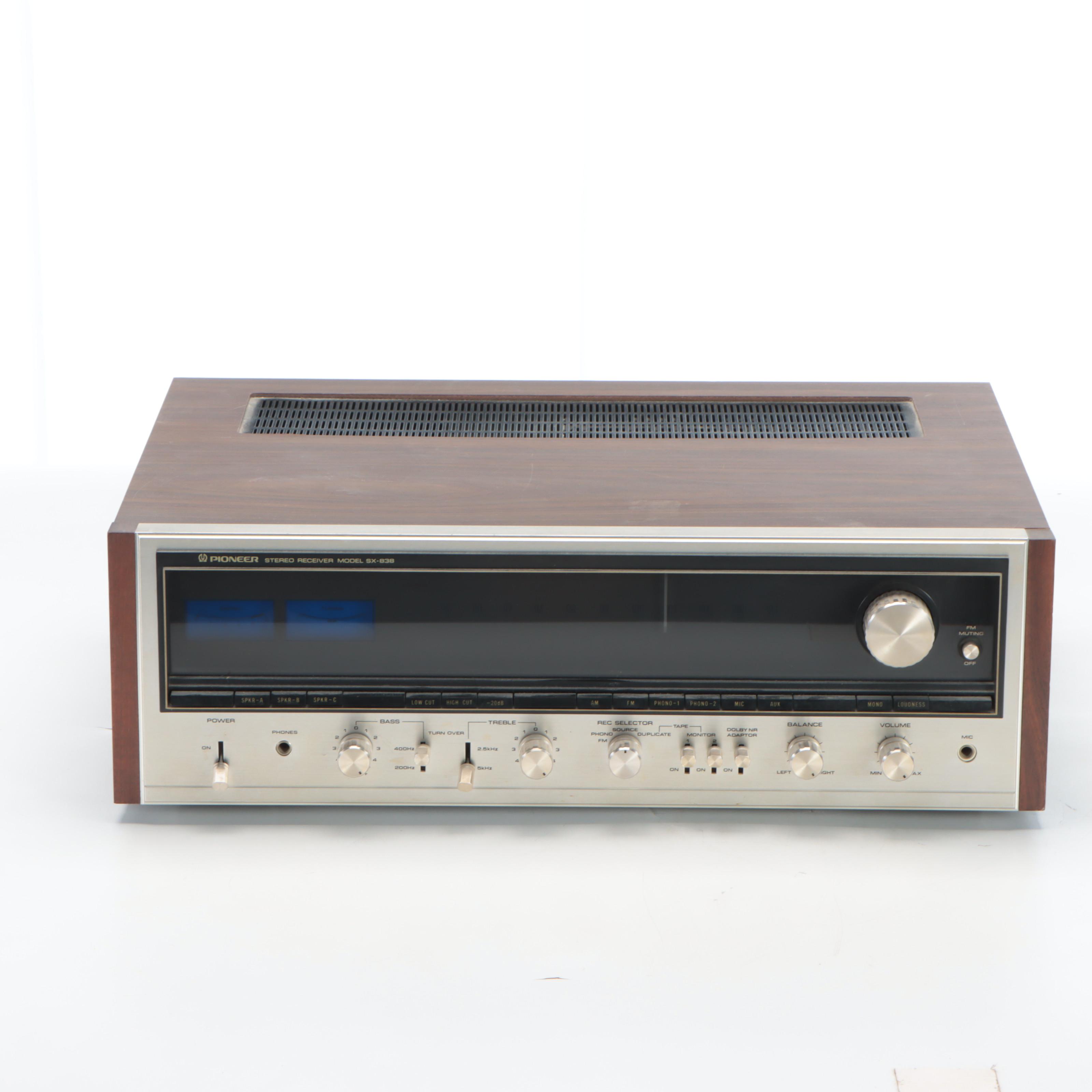 Pioneer Stereo Receiver Model SX-838, 1970s