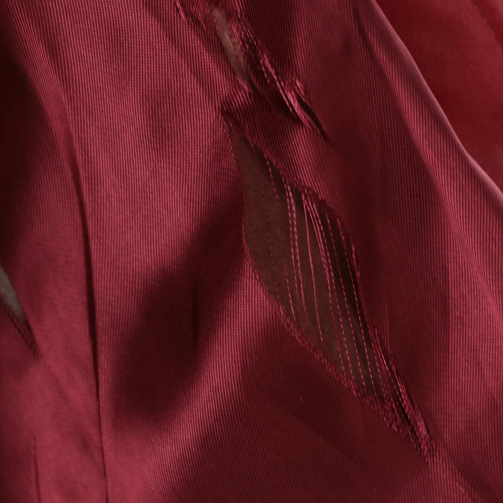 Prada Red Leather Jacket with Mother-of-Pearl Buttons