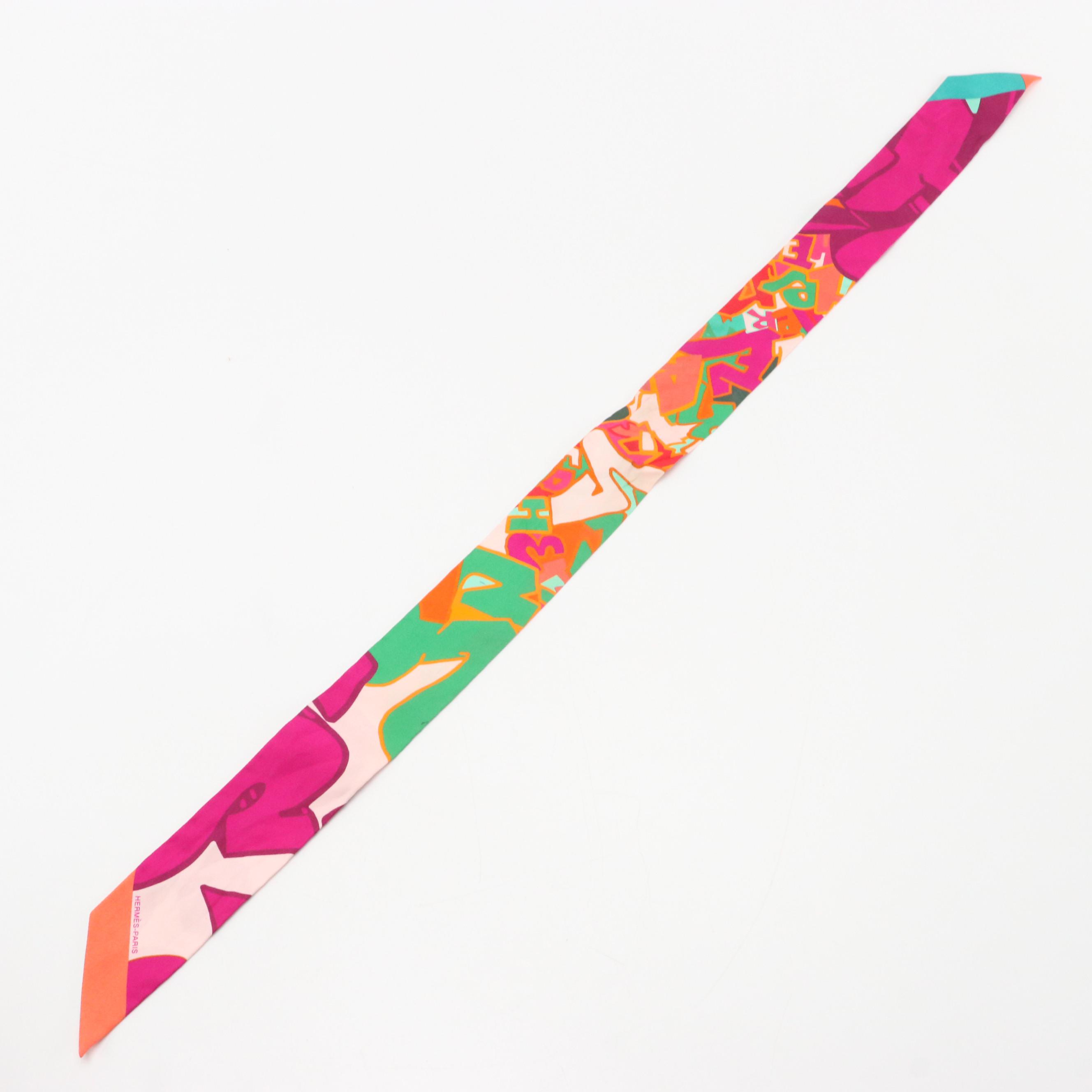 Hermès Silk Twilly Scarf with Box