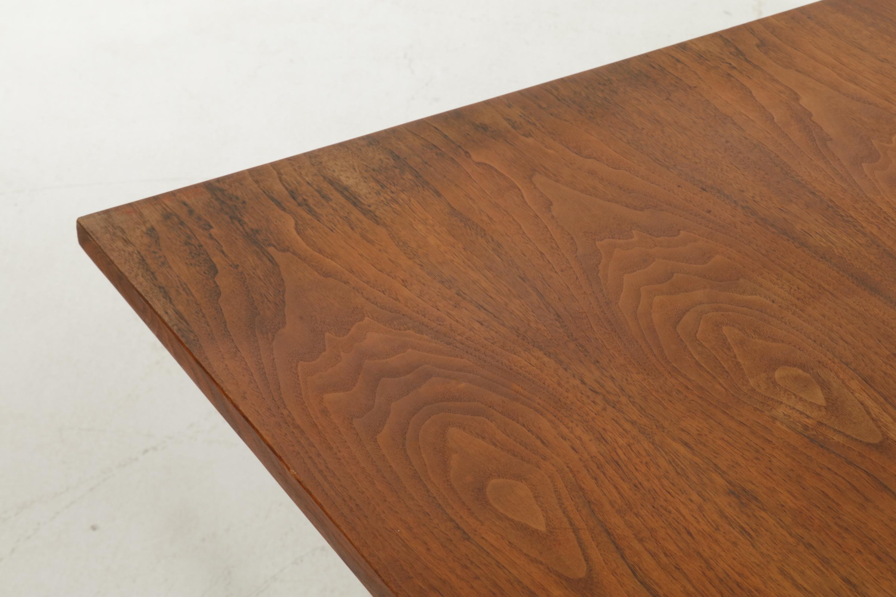 Mid Century Modern Walnut Extension Dining Table