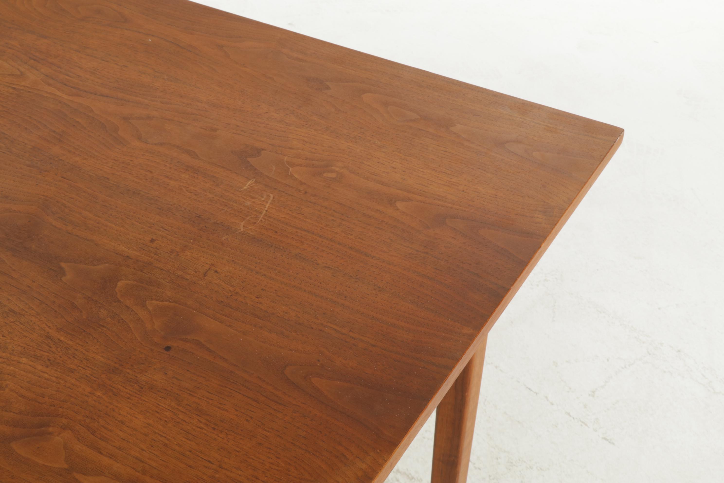 Mid Century Modern Walnut Extension Dining Table