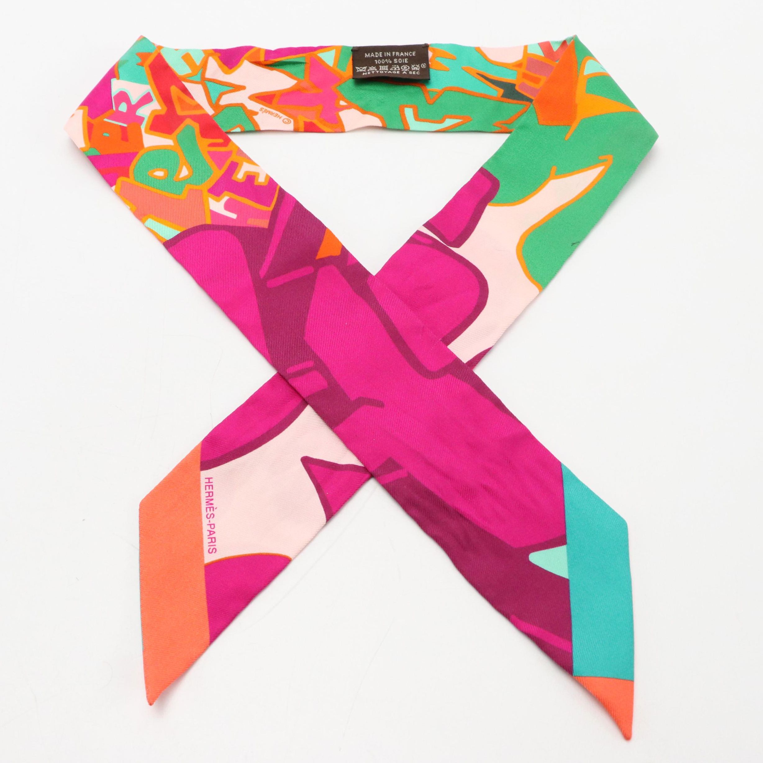 Hermès Silk Twilly Scarf with Box