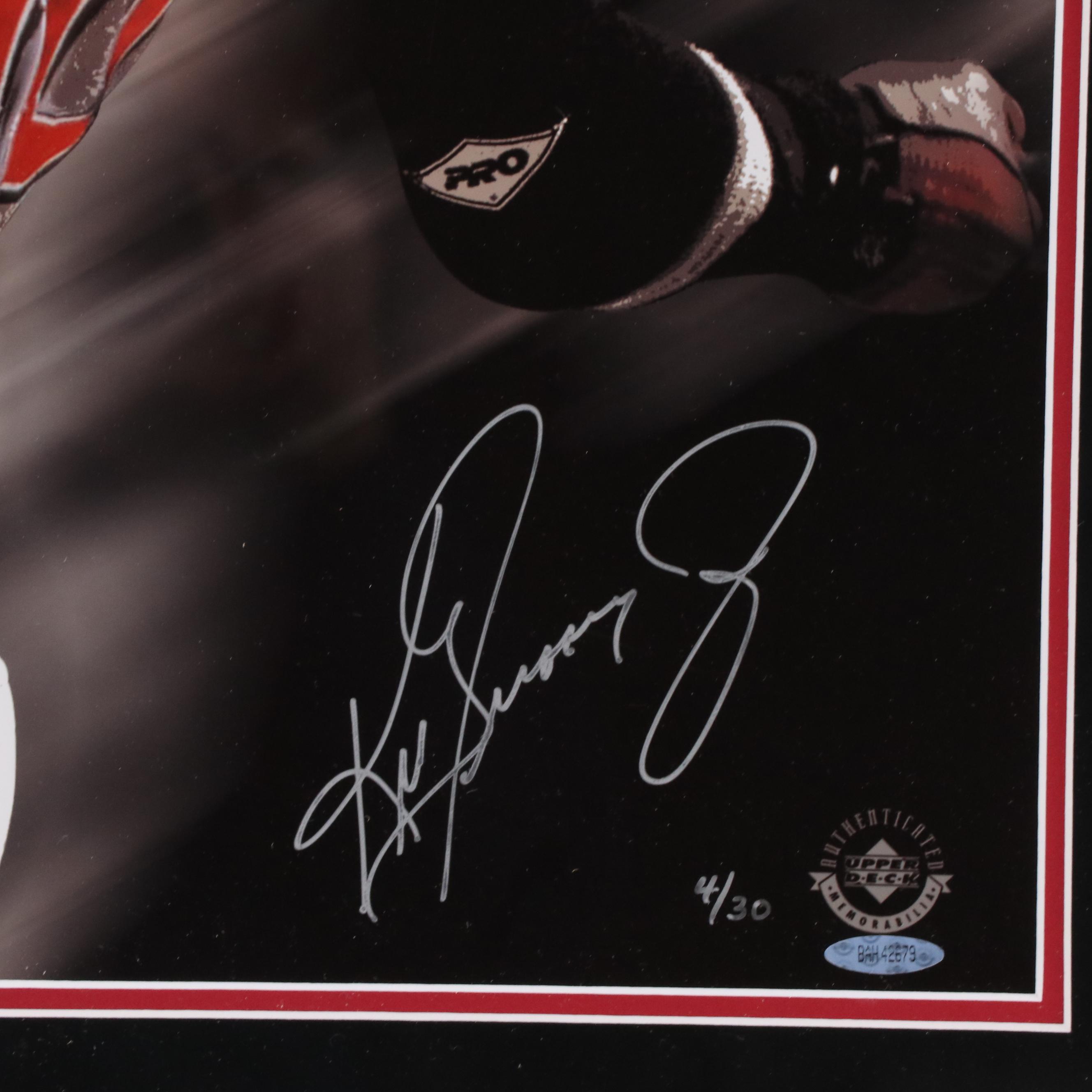 Ken Griffey Jr. Signed Limited Edition Upper Deck Cincinnati Reds Framed Print