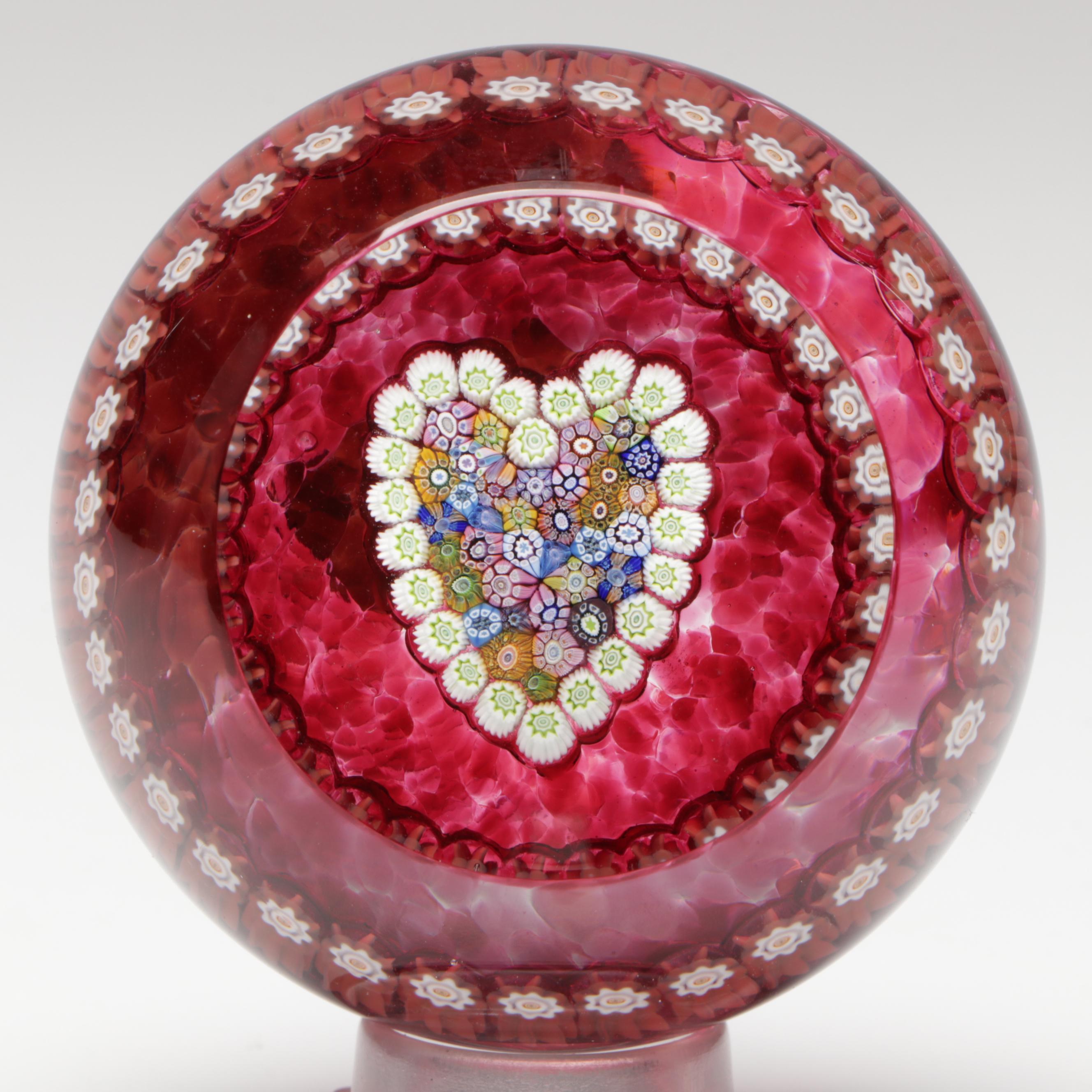 Perthshire Paperweights Handmade Art Glass Millefiori Paperweight, 1984