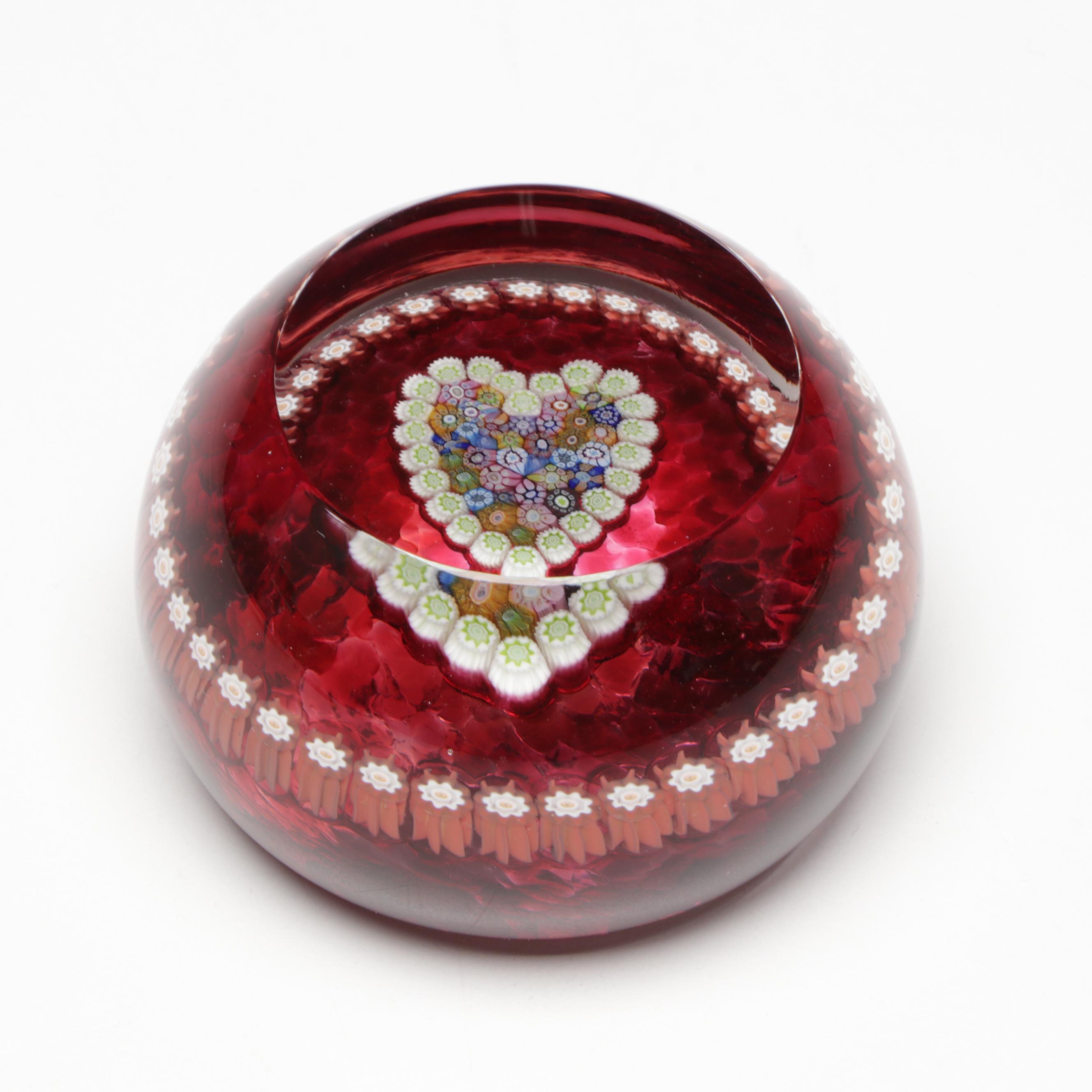 Perthshire Paperweights Handmade Art Glass Millefiori Paperweight, 1984