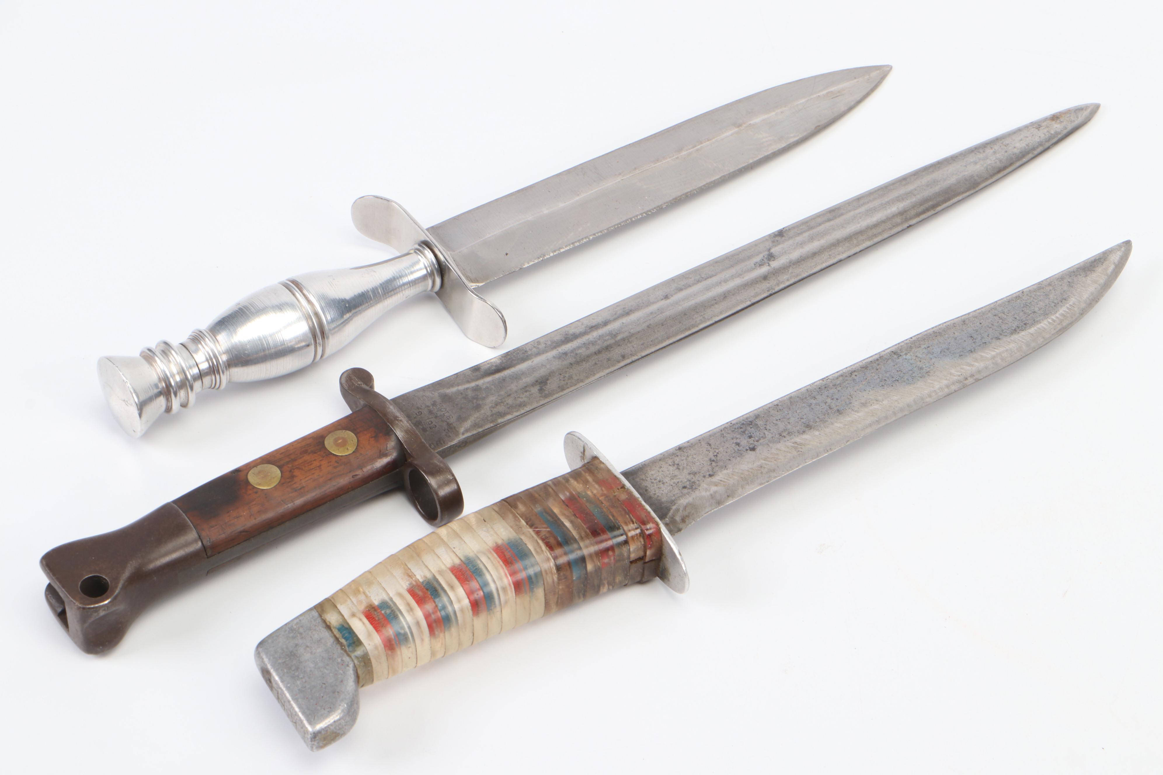 Assorted Fixed Blade Daggers, Souvenir Hunting Knives, Filet Knife