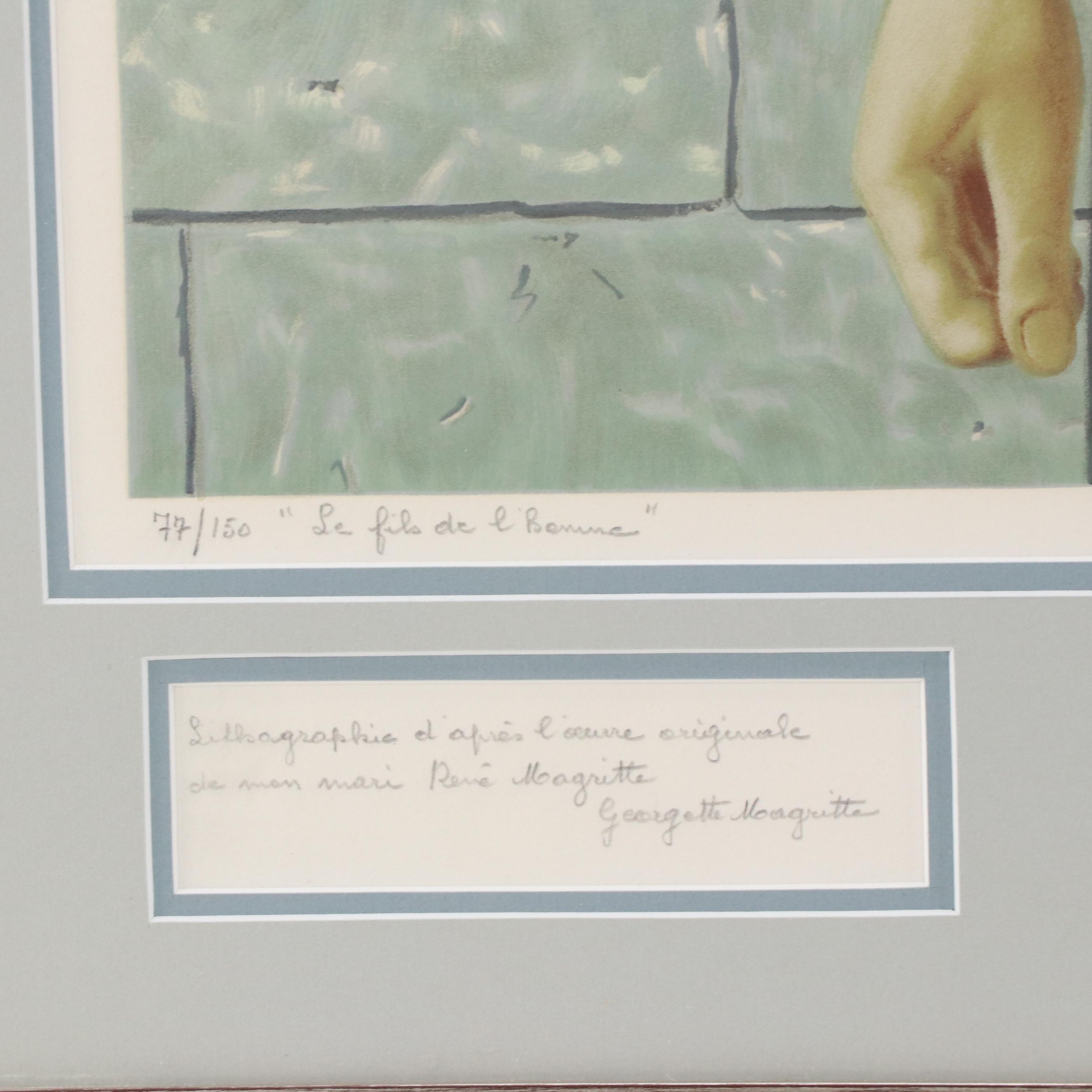 Lithograph After René Magritte "Le Fils de l'Homme"