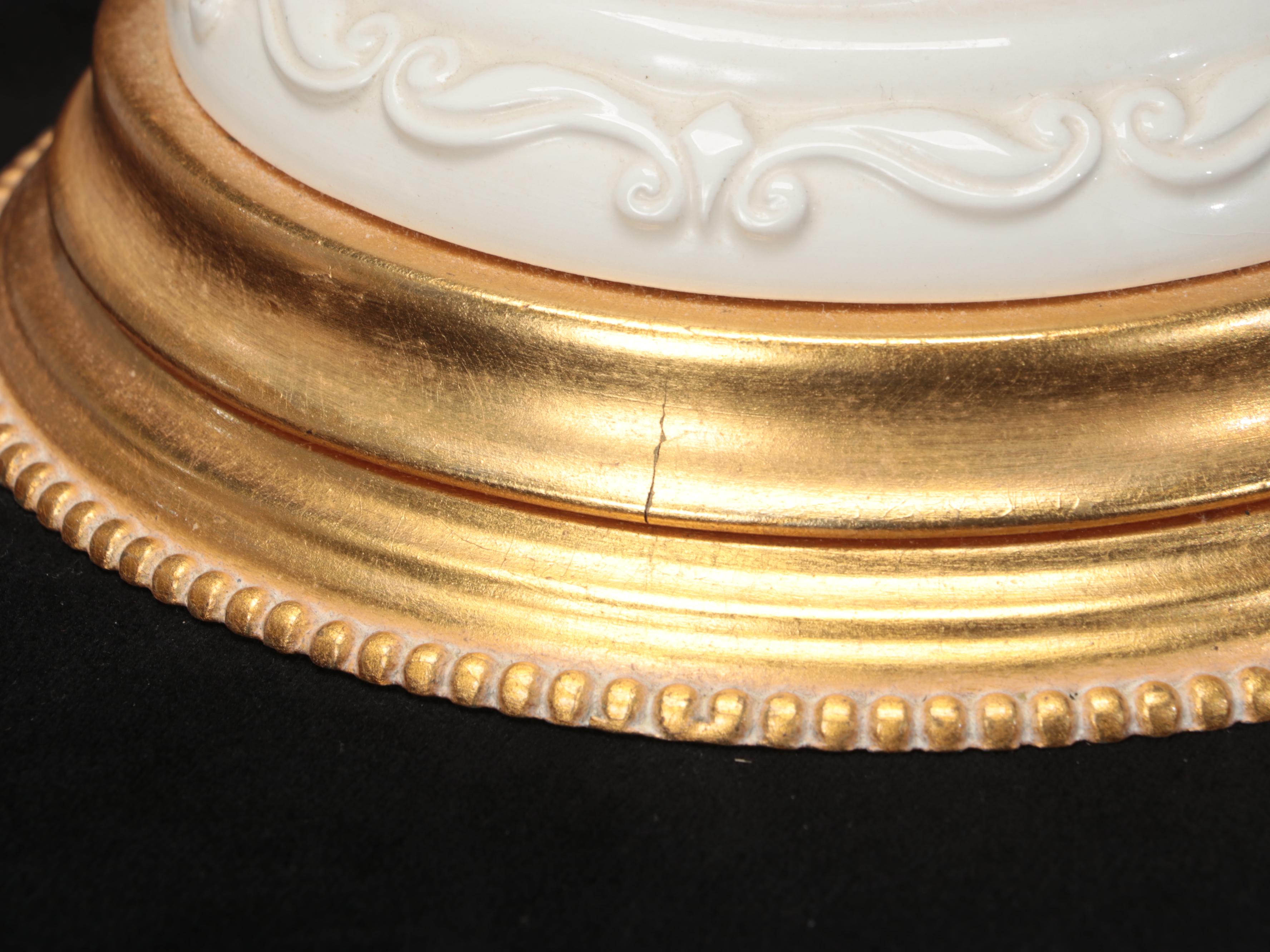 Lenox for Frederick Cooper Neoclassical Style Porcelain Table Lamps