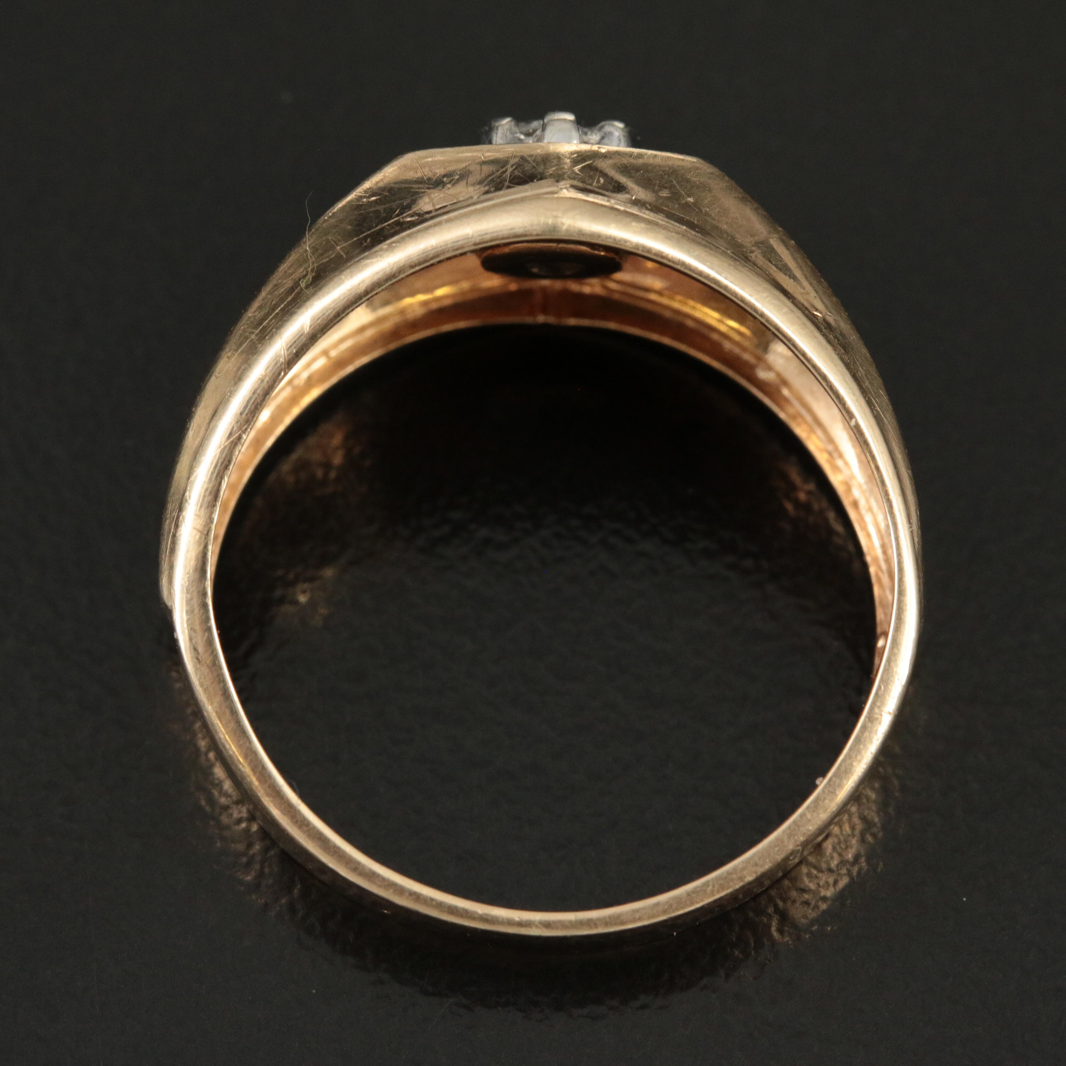 10K 0.17 CT Diamond Ring