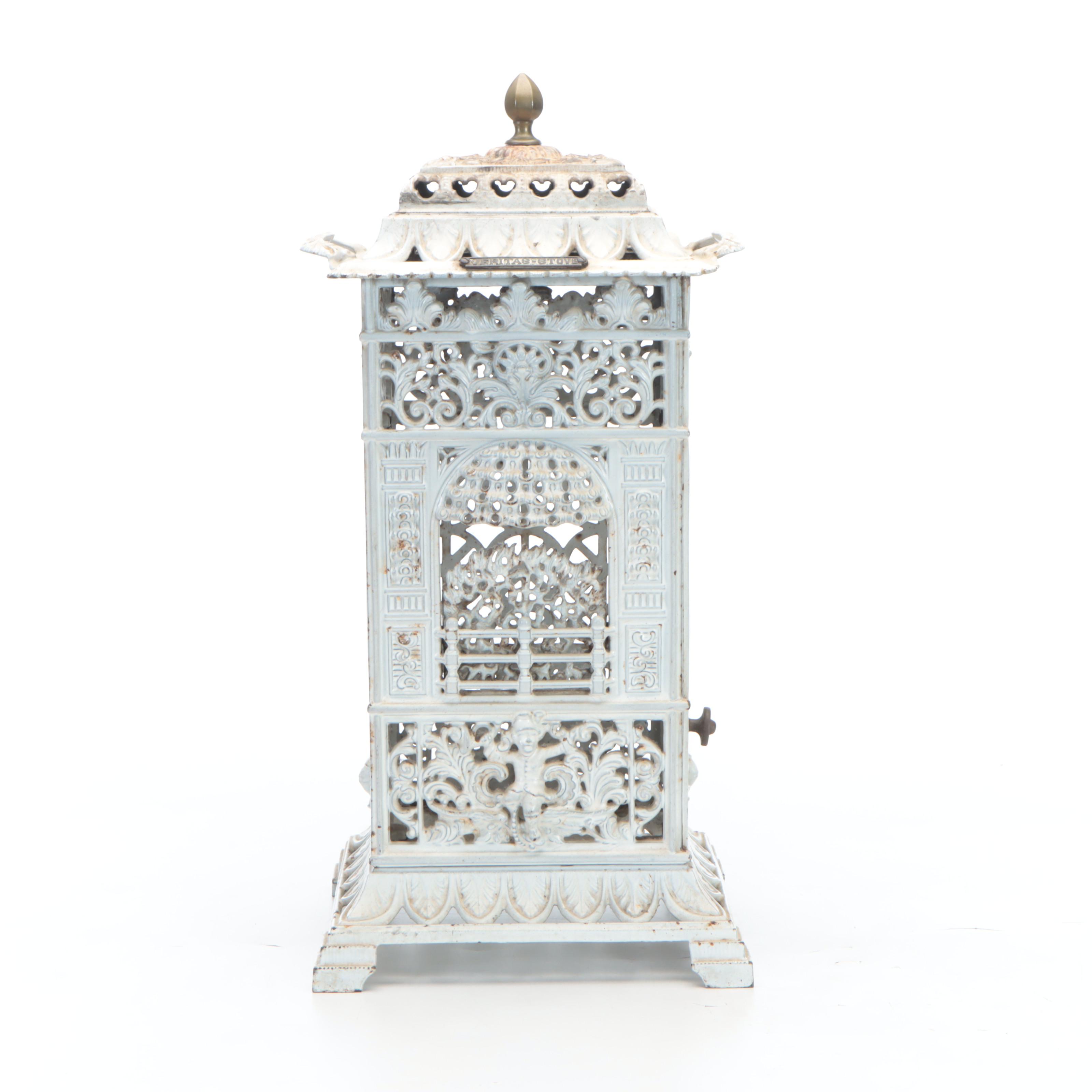 Ornate Enameled Cast Iron Veritas Stove Heater