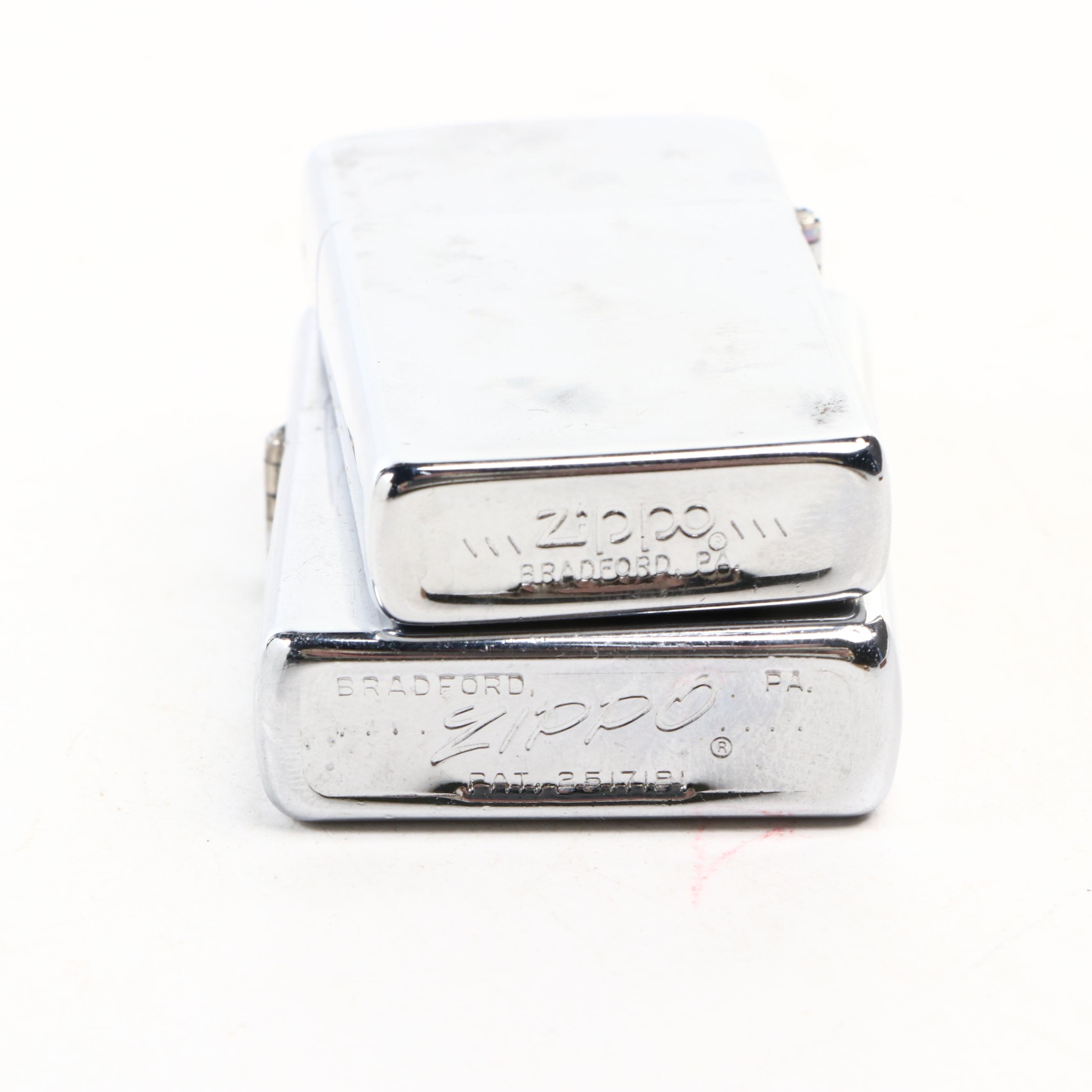 Dunhill Metal Sylphide Gas Lighter with Military Zippo Lighters and Matchbox