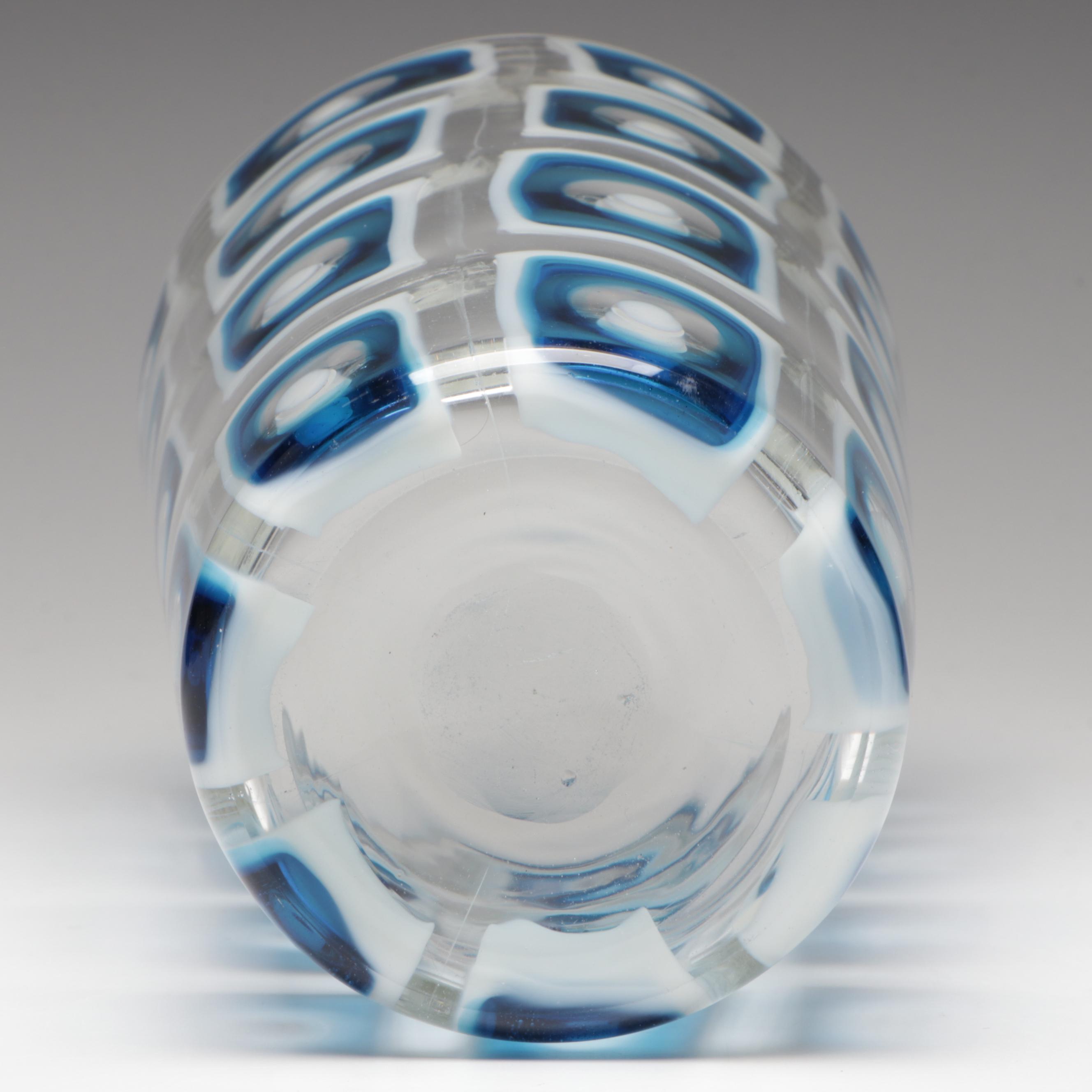 Ercole Barovier for Barovier & Toso "Dorico" Acquamare Murano Glass Vase, 1960