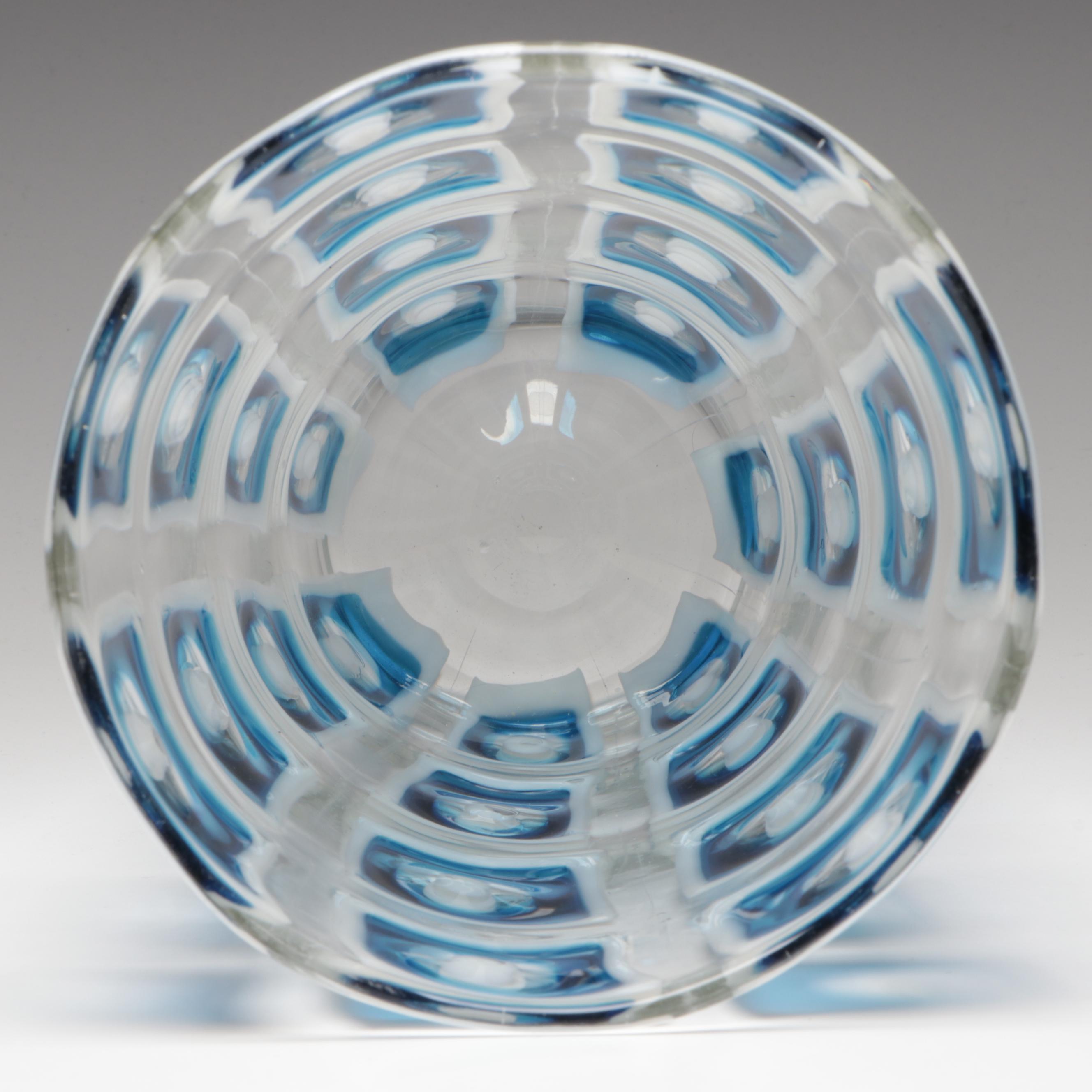 Ercole Barovier for Barovier & Toso "Dorico" Acquamare Murano Glass Vase, 1960