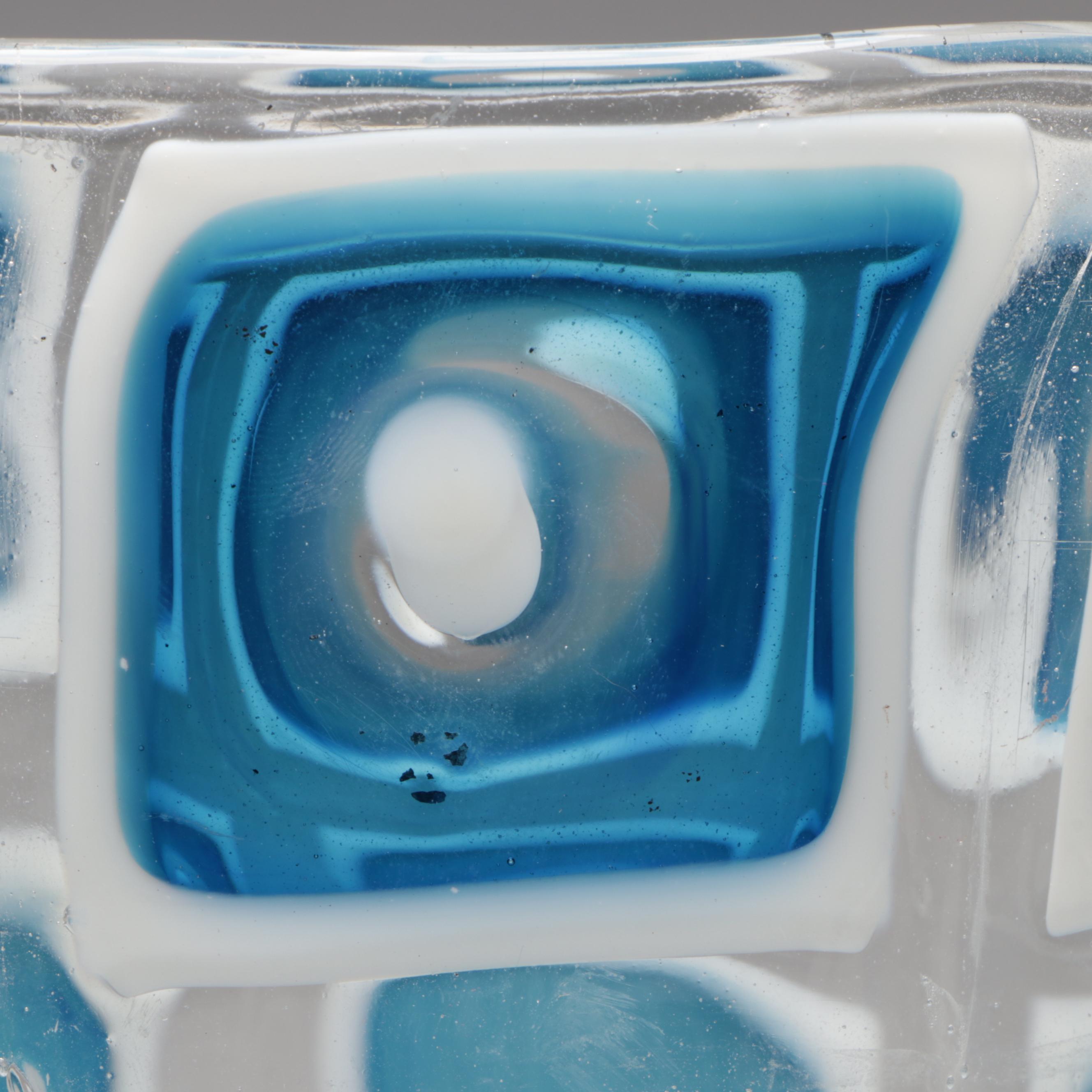 Ercole Barovier for Barovier & Toso "Dorico" Acquamare Murano Glass Vase, 1960