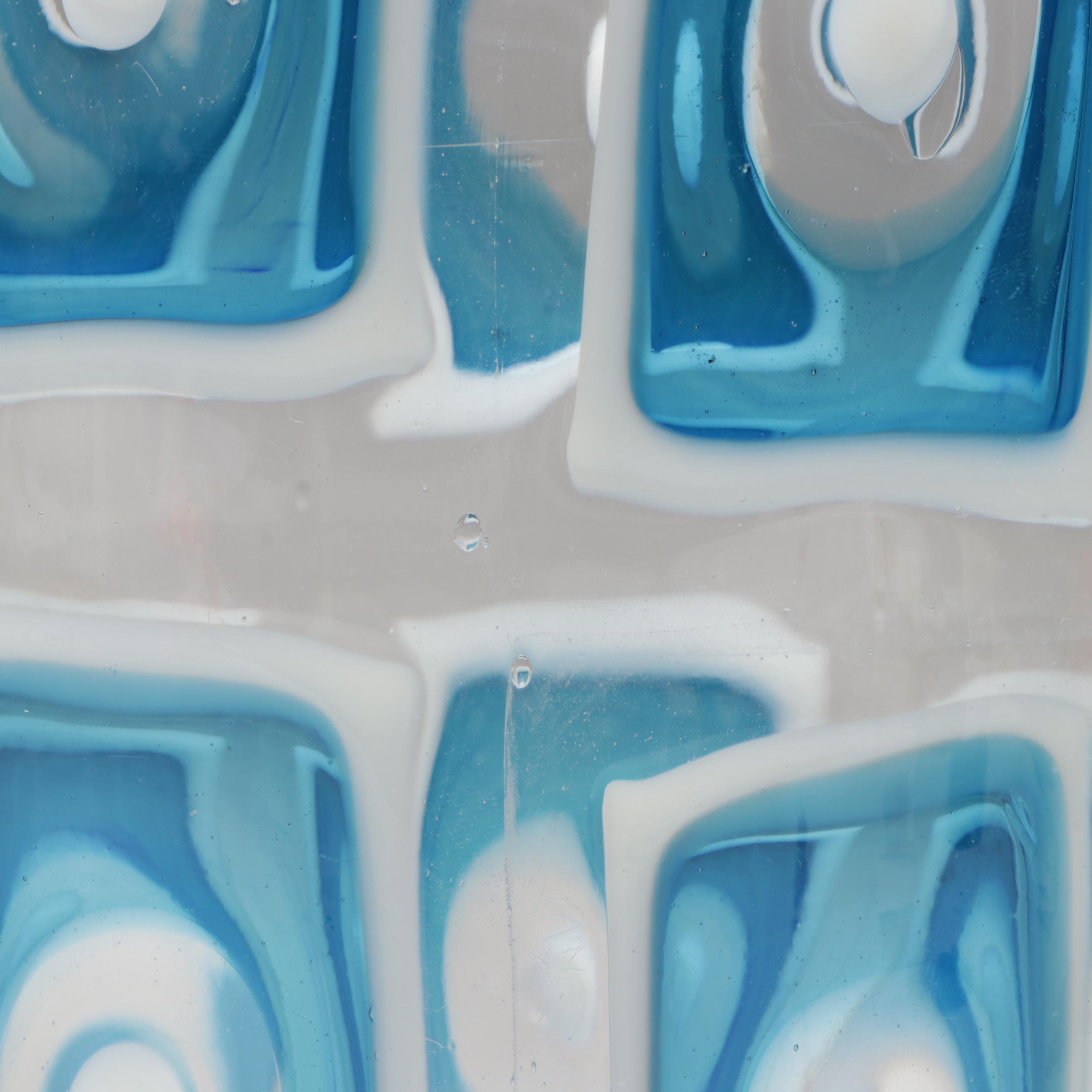 Ercole Barovier for Barovier & Toso "Dorico" Acquamare Murano Glass Vase, 1960