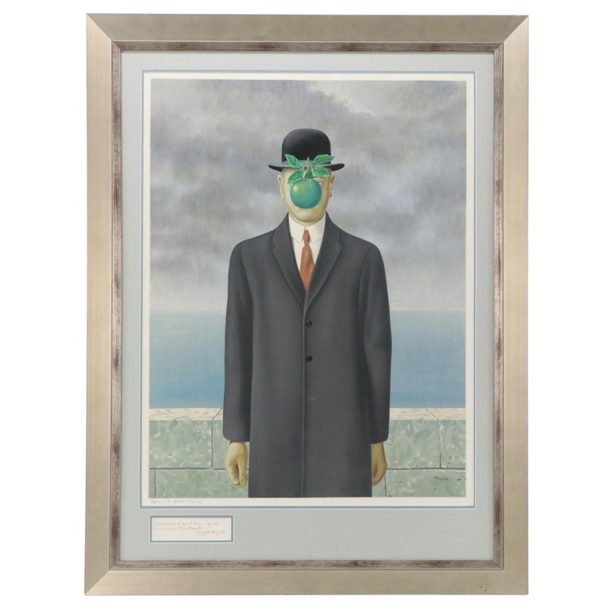 Lithograph After René Magritte "Le Fils de l'Homme"