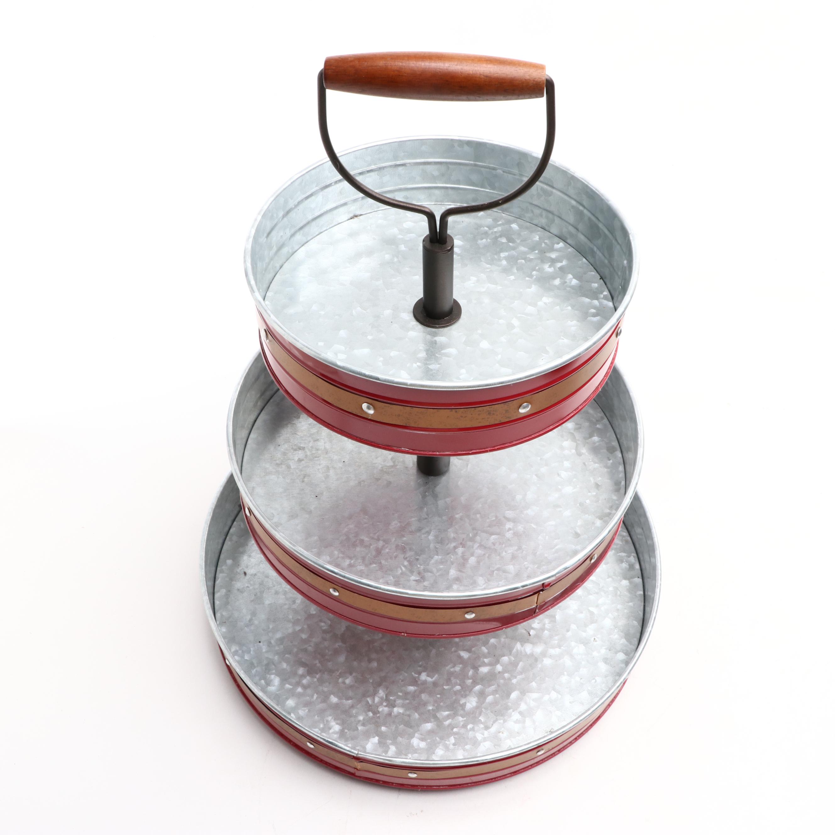 Aluminum Three Tiered Serving Displays