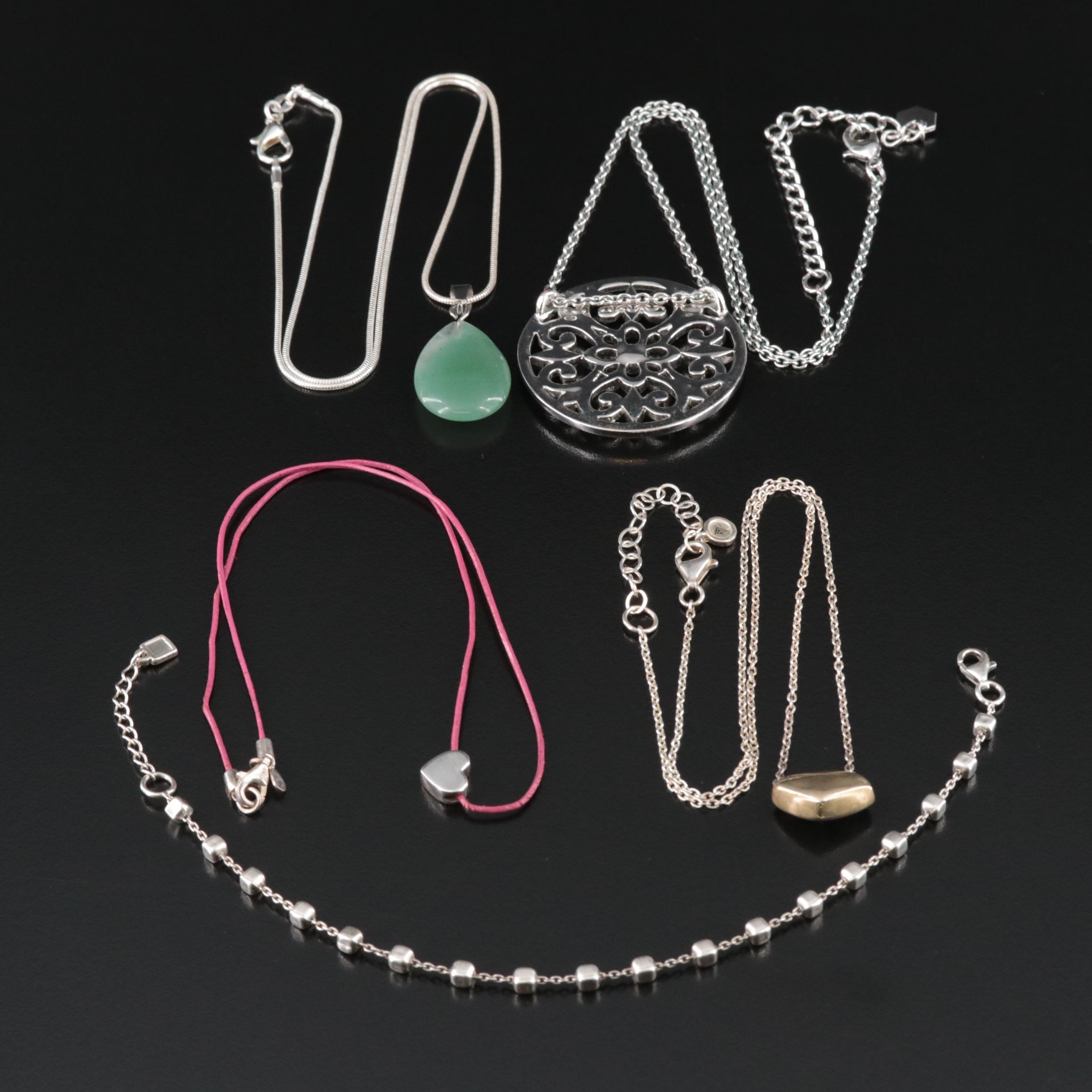 Jewelry Collection Featuring Silpada Sterling Bracelet and Necklaces
