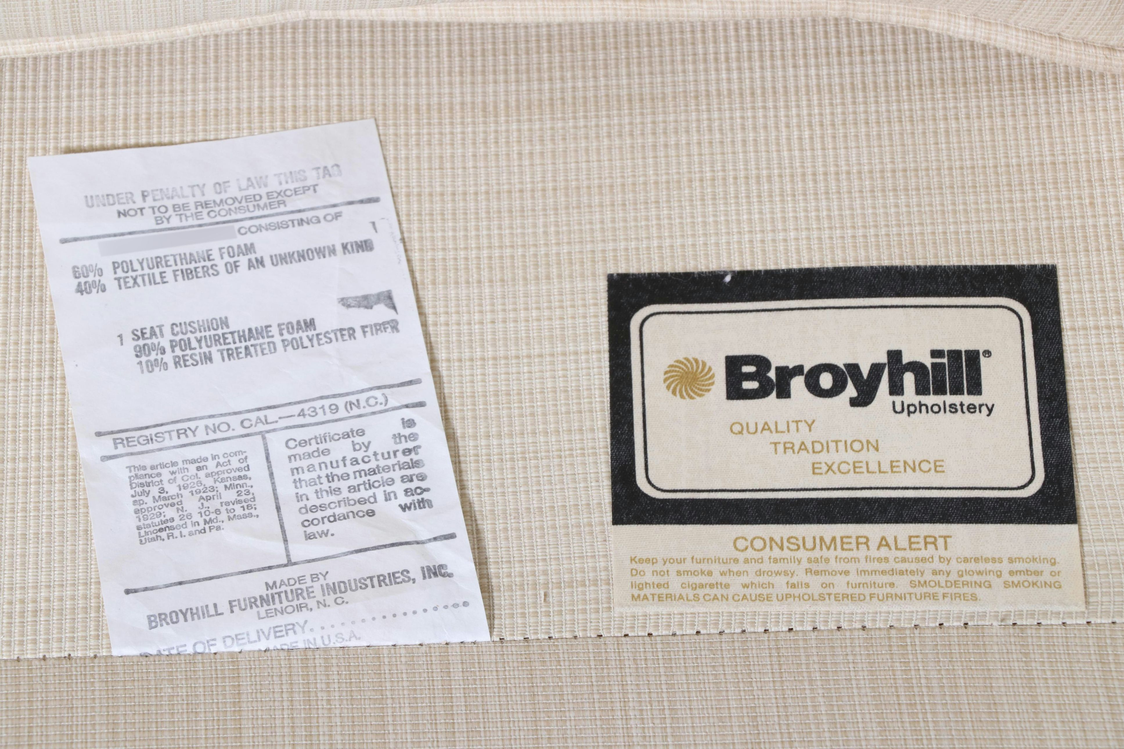 Broyhill Queen Anne Style Custom-Upholstered Wingback Armchair