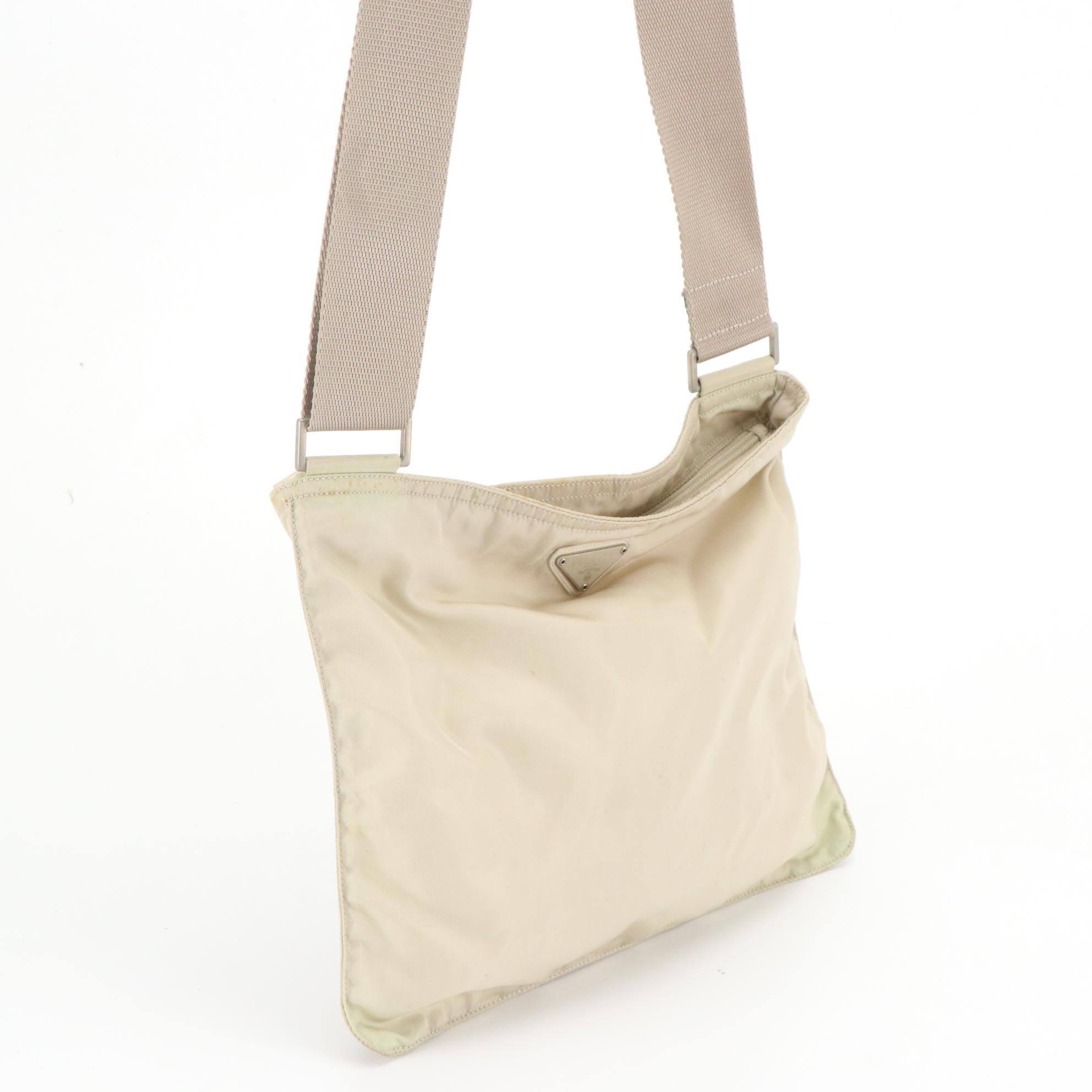 Prada Flat Crossbody Bag in Tessuto Nylon