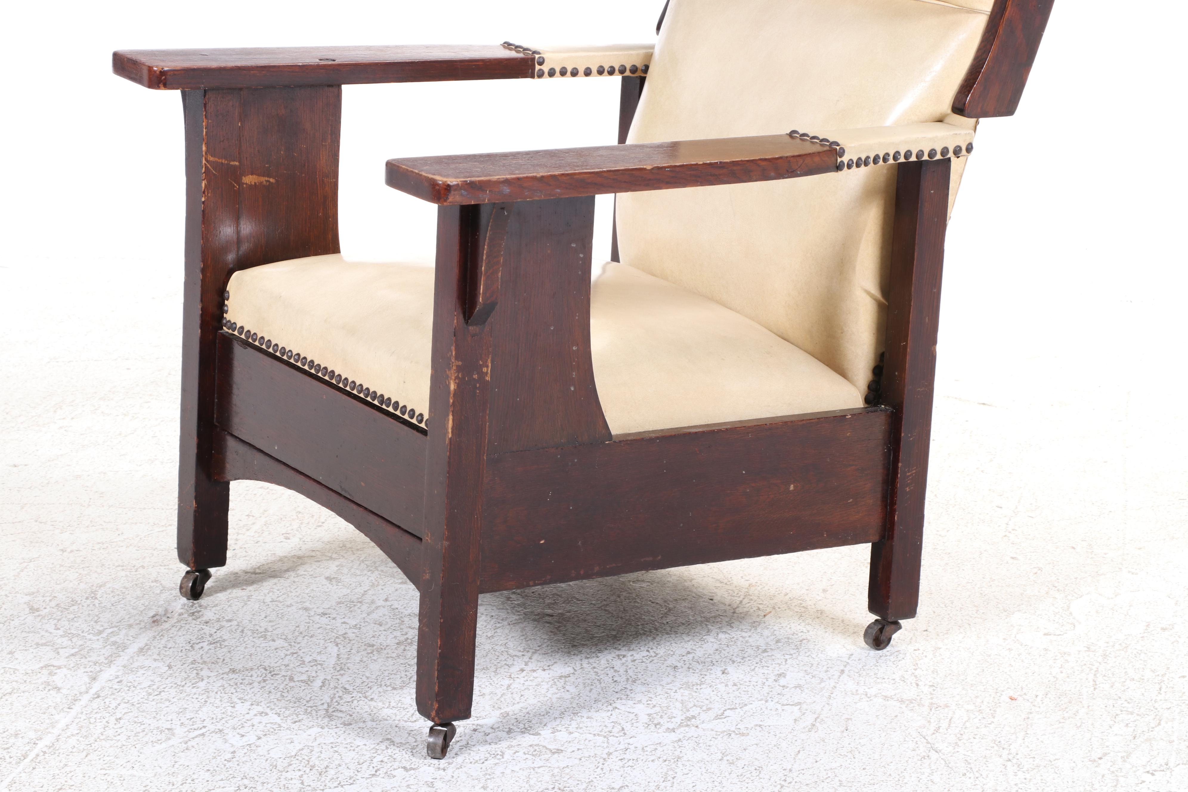 The Royal Chair Co. Arts & Crafts Reclining Armchair with Extension