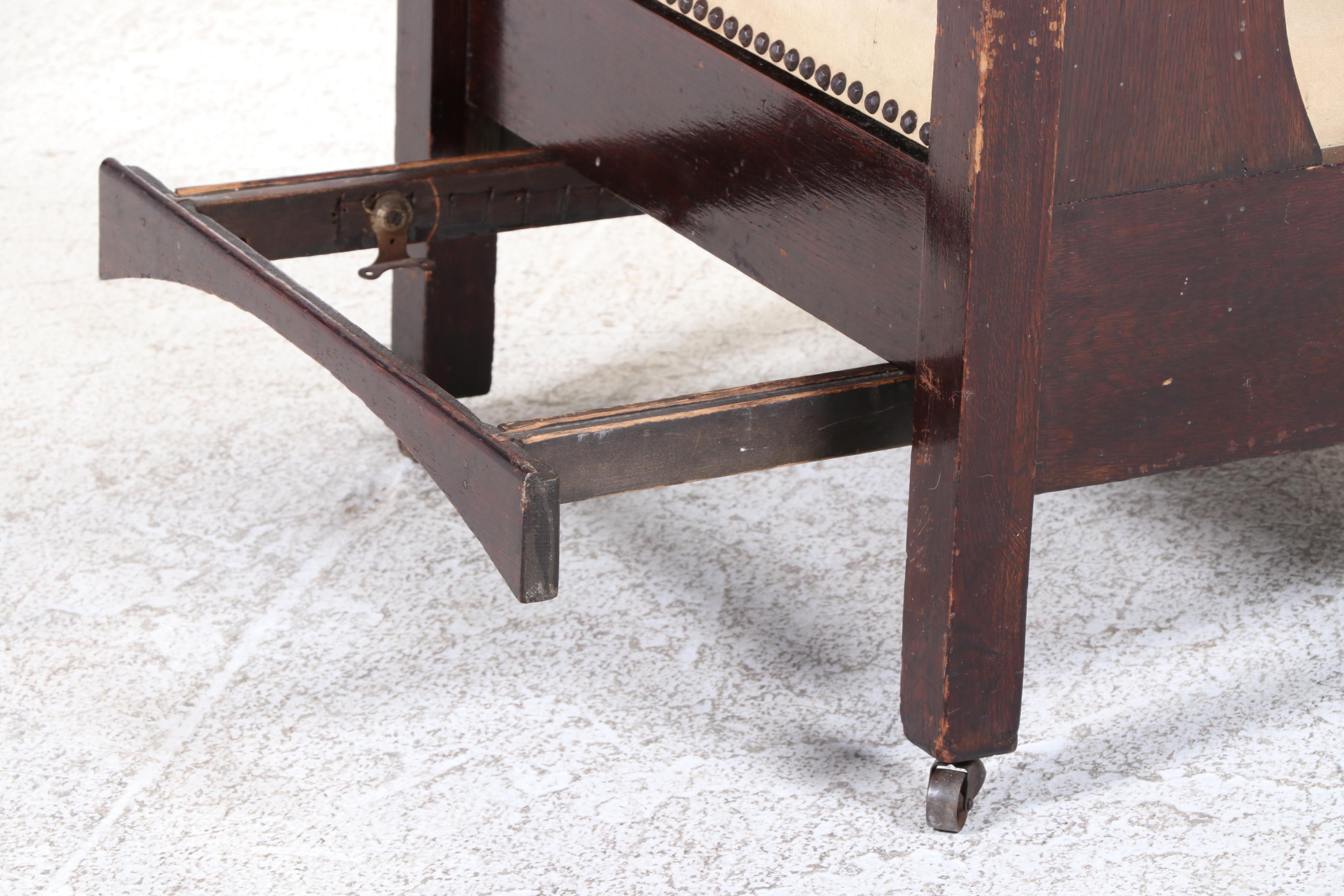 The Royal Chair Co. Arts & Crafts Reclining Armchair with Extension