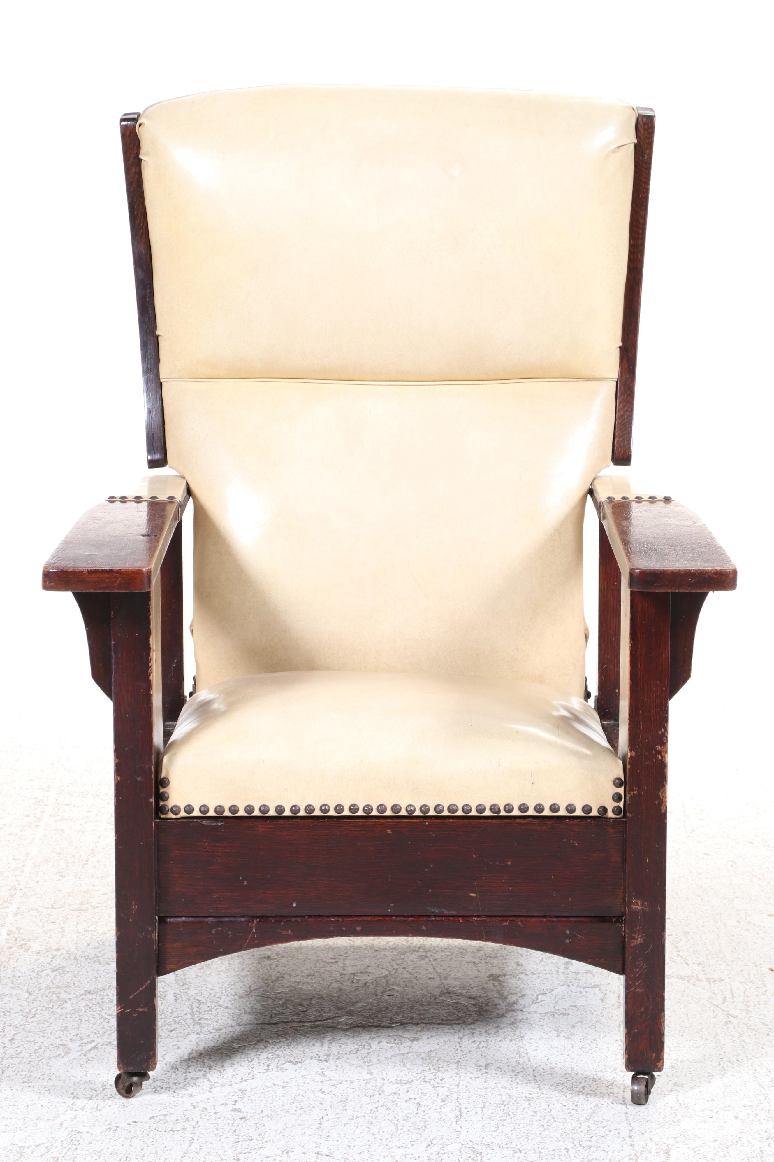 The Royal Chair Co. Arts & Crafts Reclining Armchair with Extension