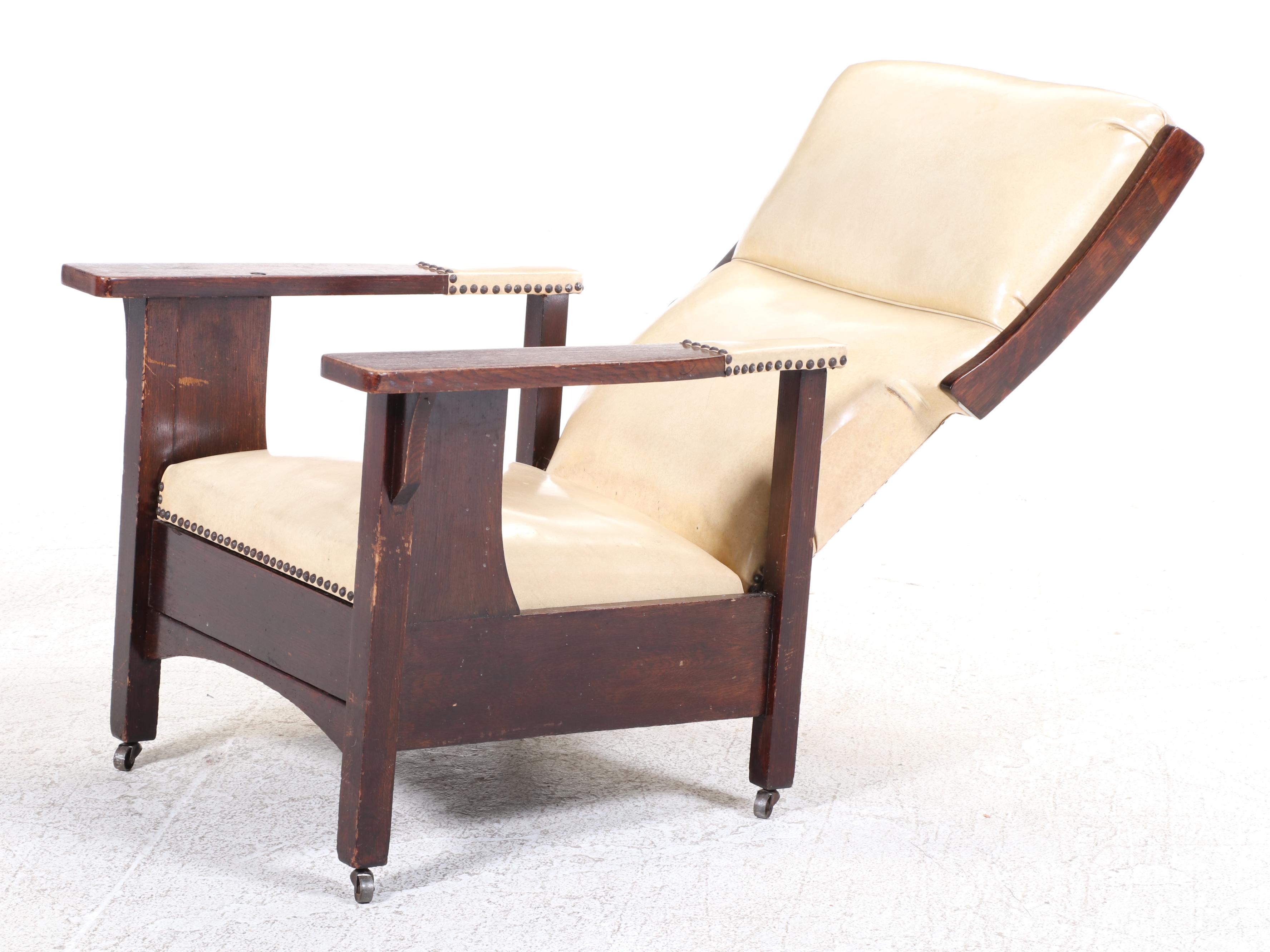 The Royal Chair Co. Arts & Crafts Reclining Armchair with Extension