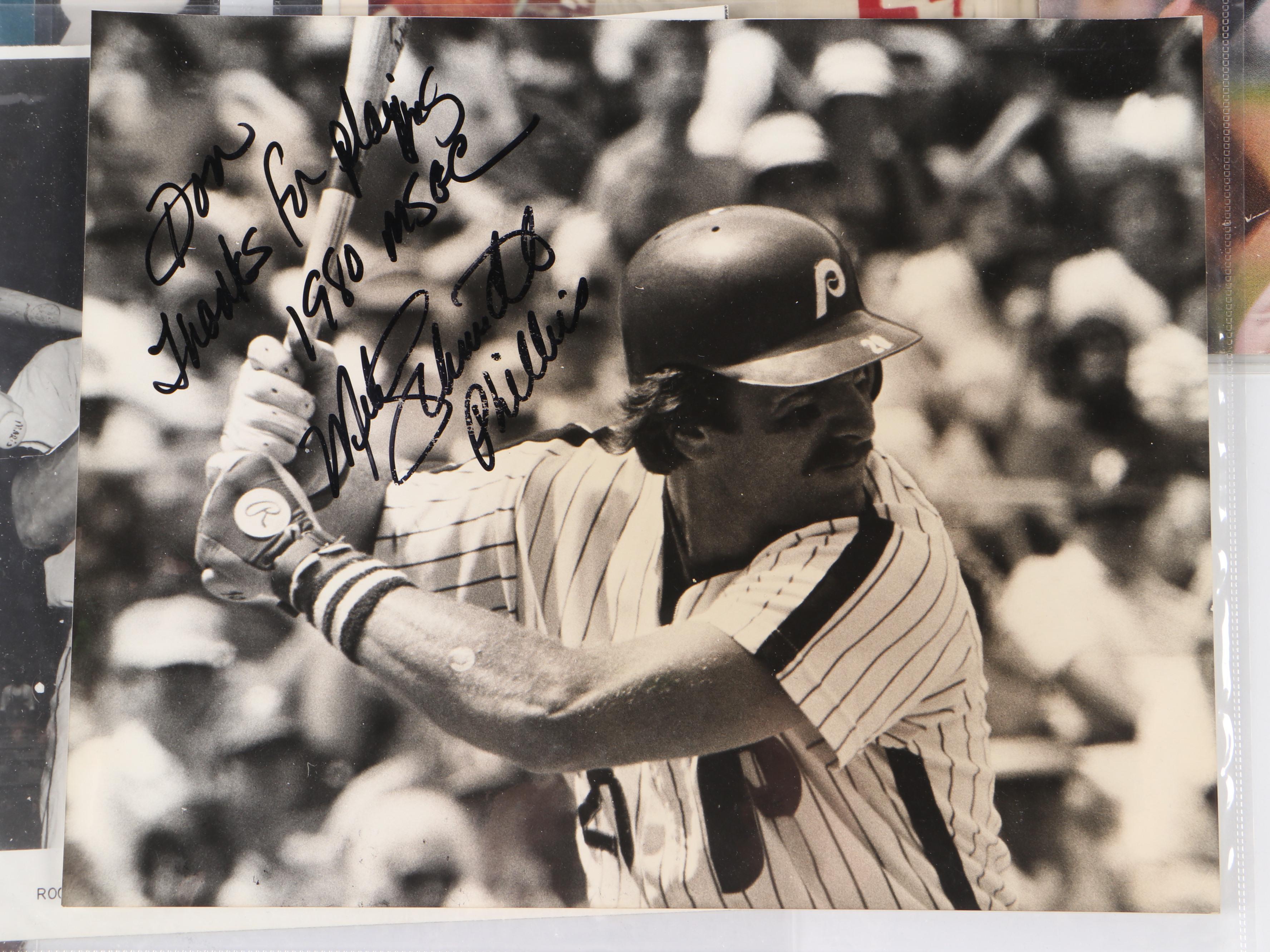 Signed Vintage Baseball Prints Featuring Hank Aaron, Frank Robinson, and More