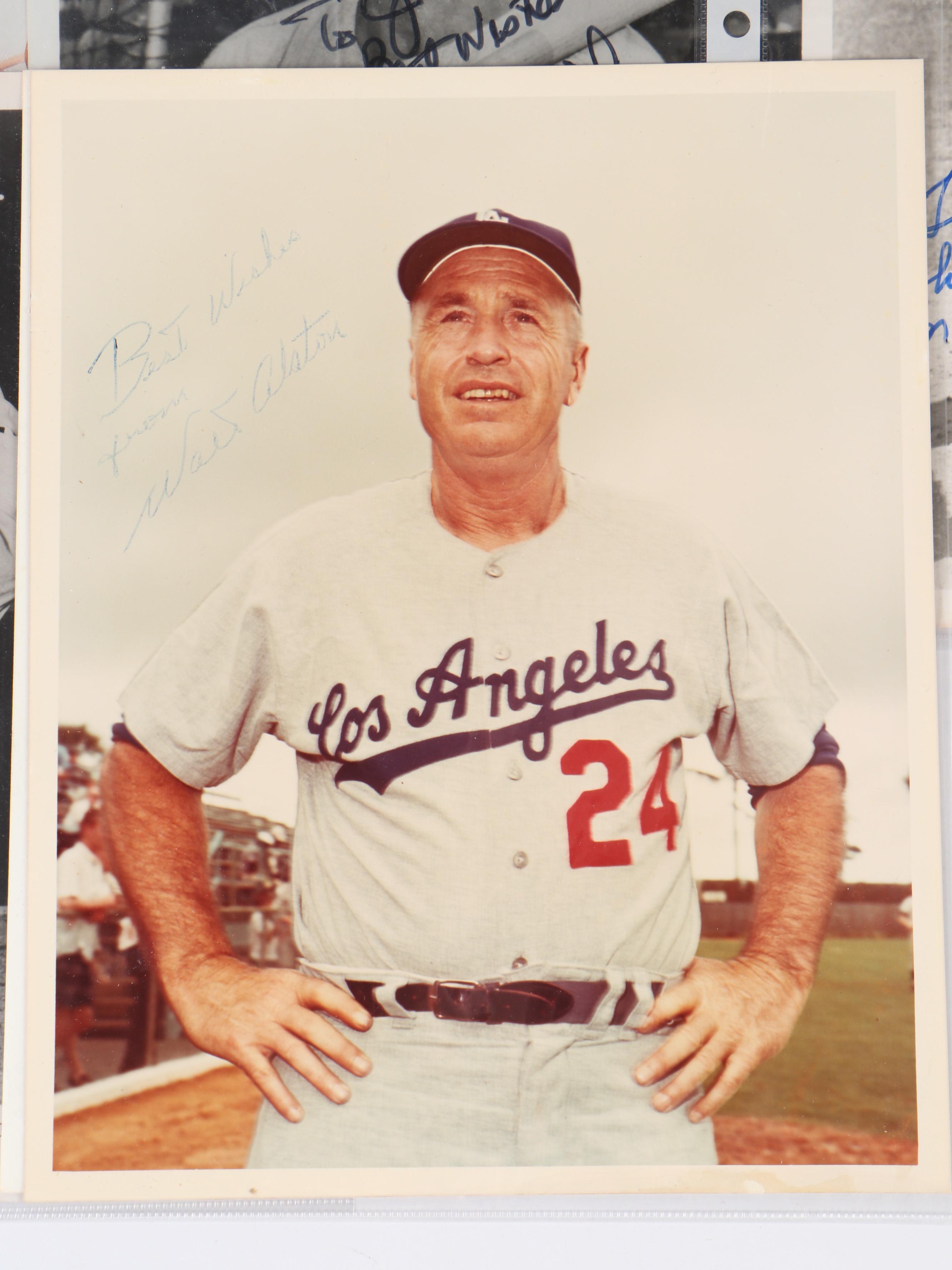 Signed Vintage Baseball Prints Featuring Hank Aaron, Frank Robinson, and More