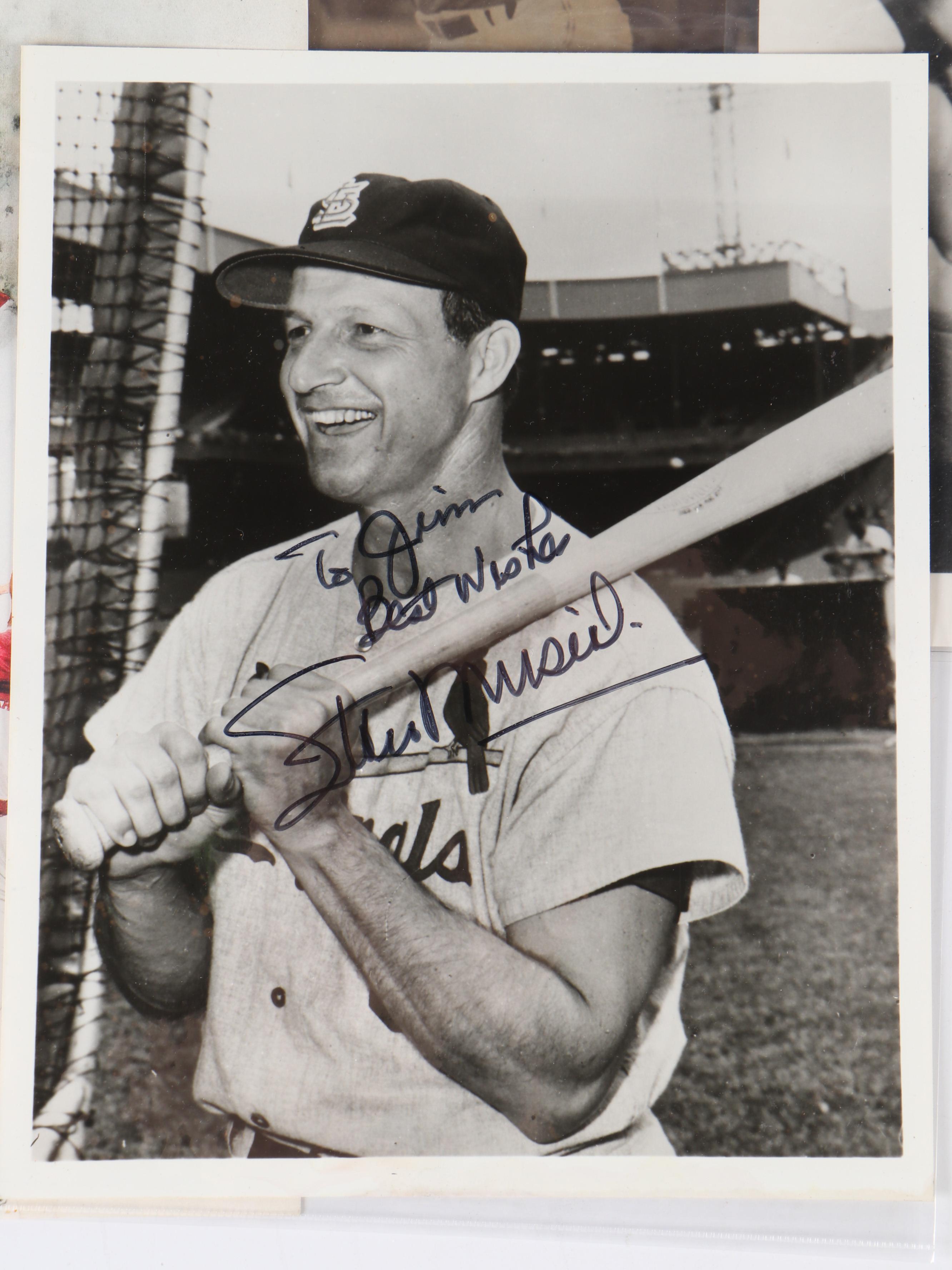 Signed Vintage Baseball Prints Featuring Hank Aaron, Frank Robinson, and More