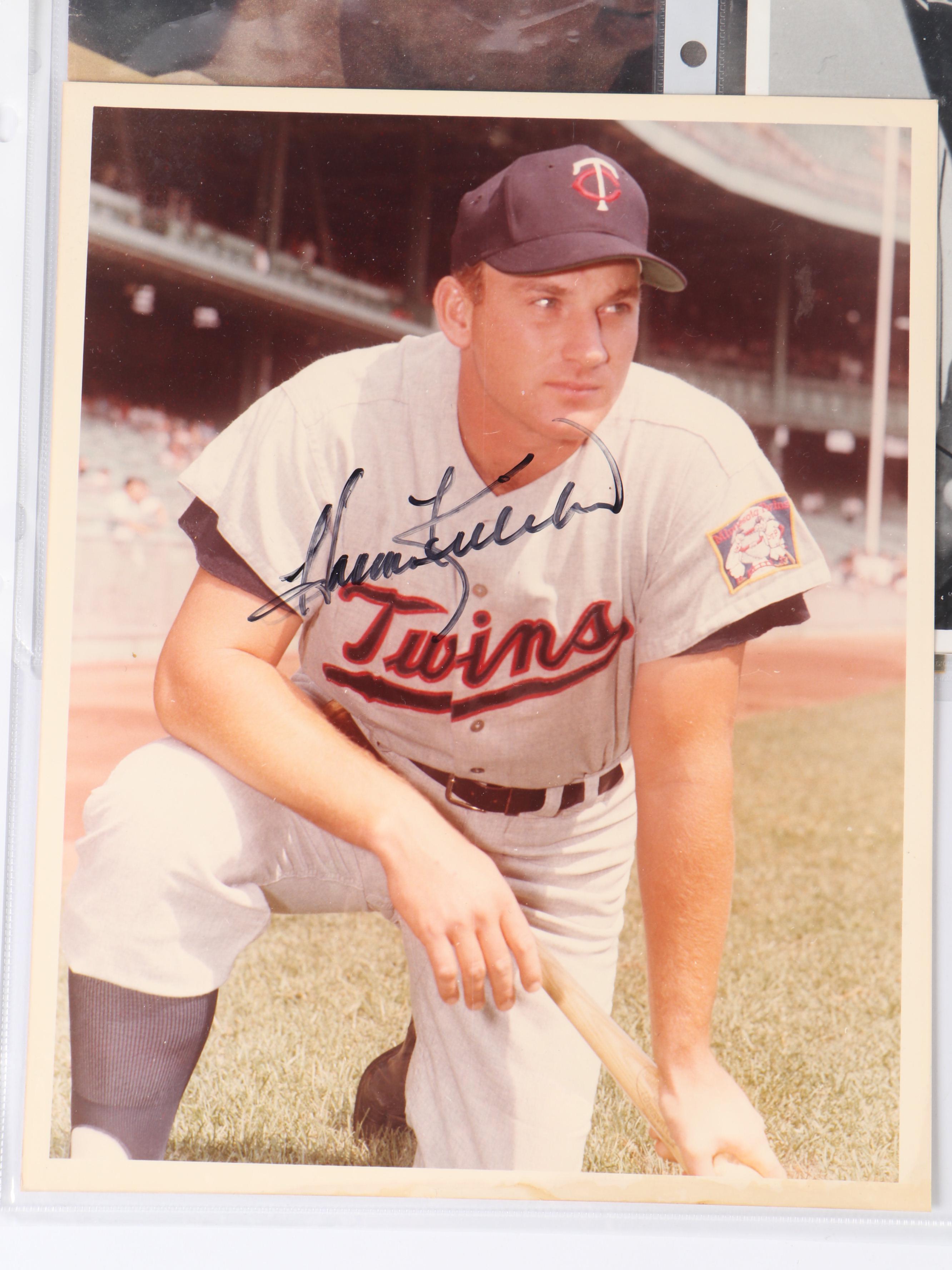 Signed Vintage Baseball Prints Featuring Hank Aaron, Frank Robinson, and More