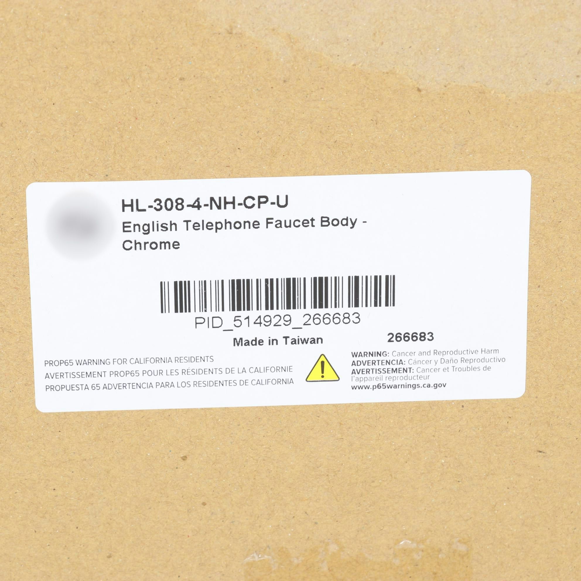 Chrome Finish Telephone-Style Faucet Body With Hand Shower, Cradle