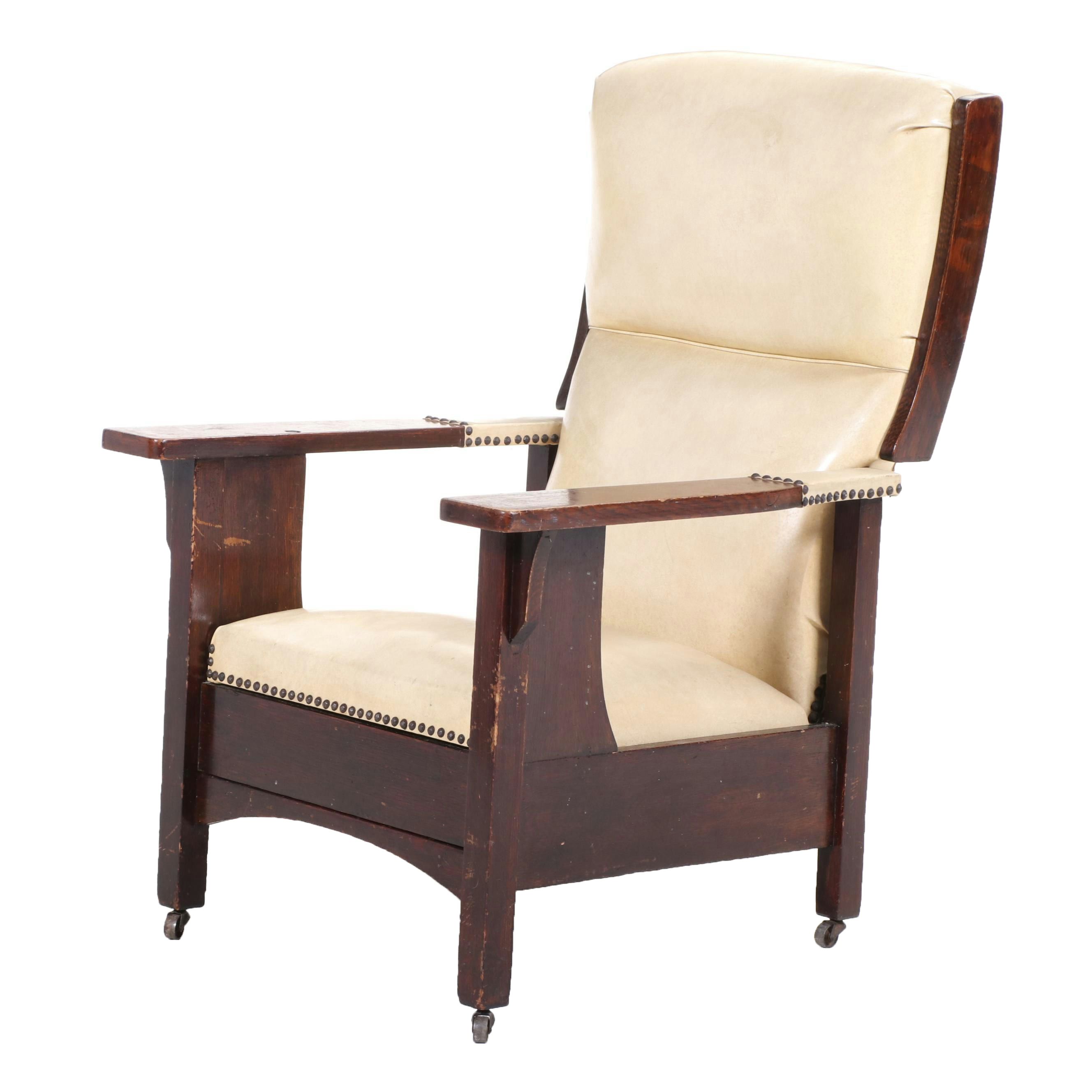 The Royal Chair Co. Arts & Crafts Reclining Armchair with Extension