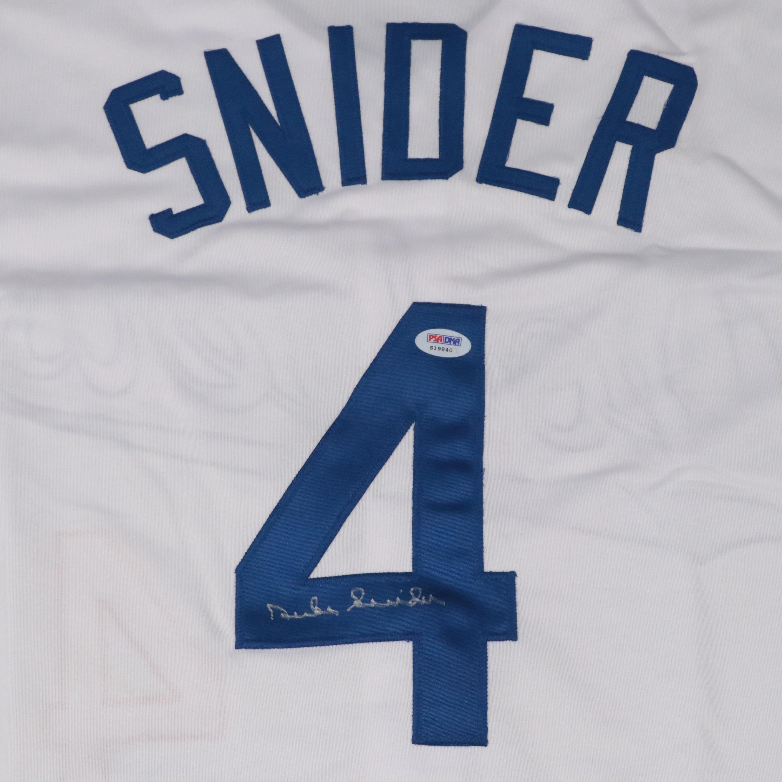 Duke Snider Signed Brooklyn Dodgers Jersey and Rawlings Official Baseball