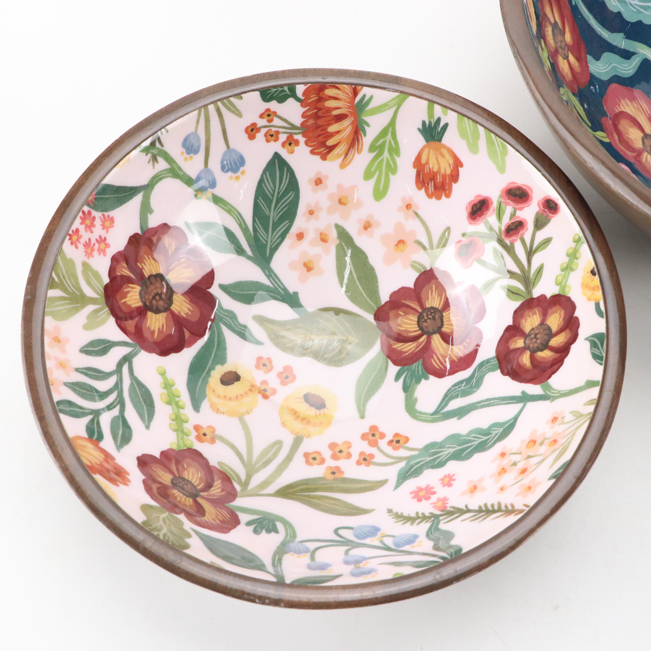 Red Ceramic Canisters with Straining Pot, Serving Bowls, Hourglass and More