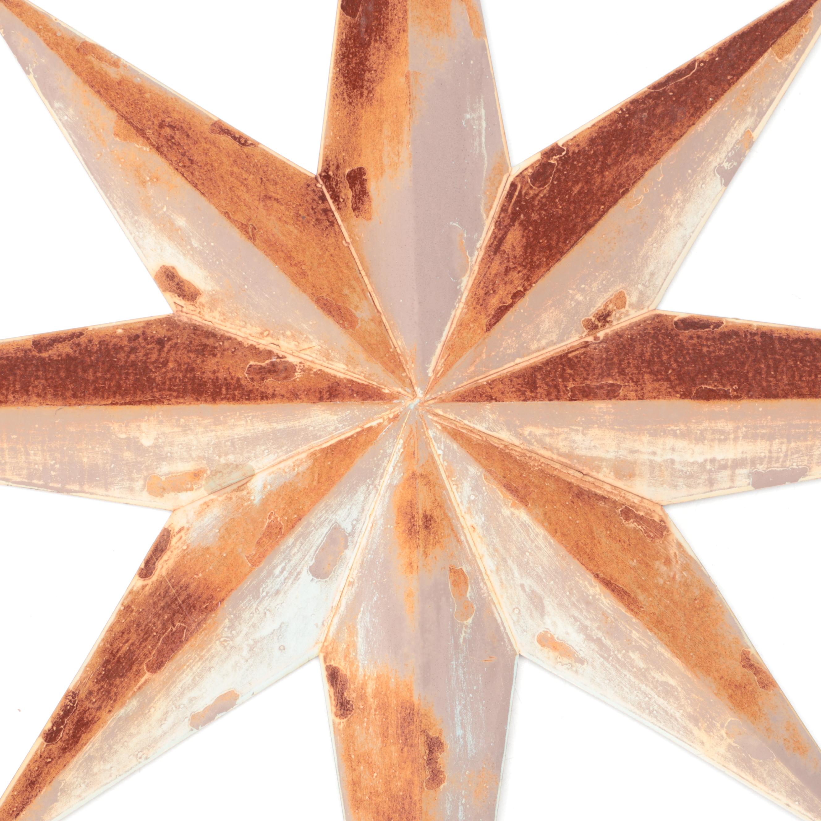 Farmhouse Style Compass Motif Metal Wall Hanging Décor