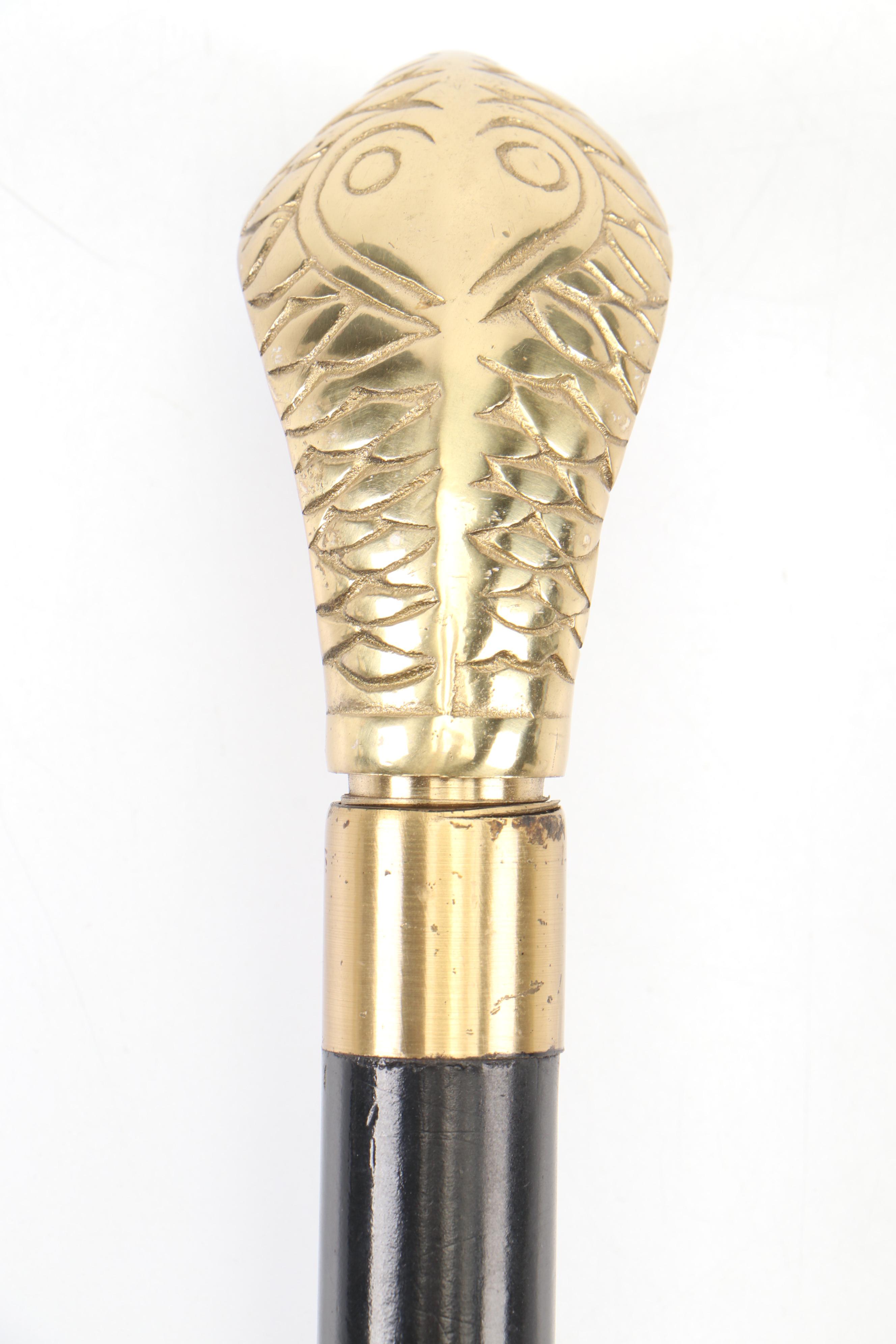 Brass Cobra Head Sword Cane