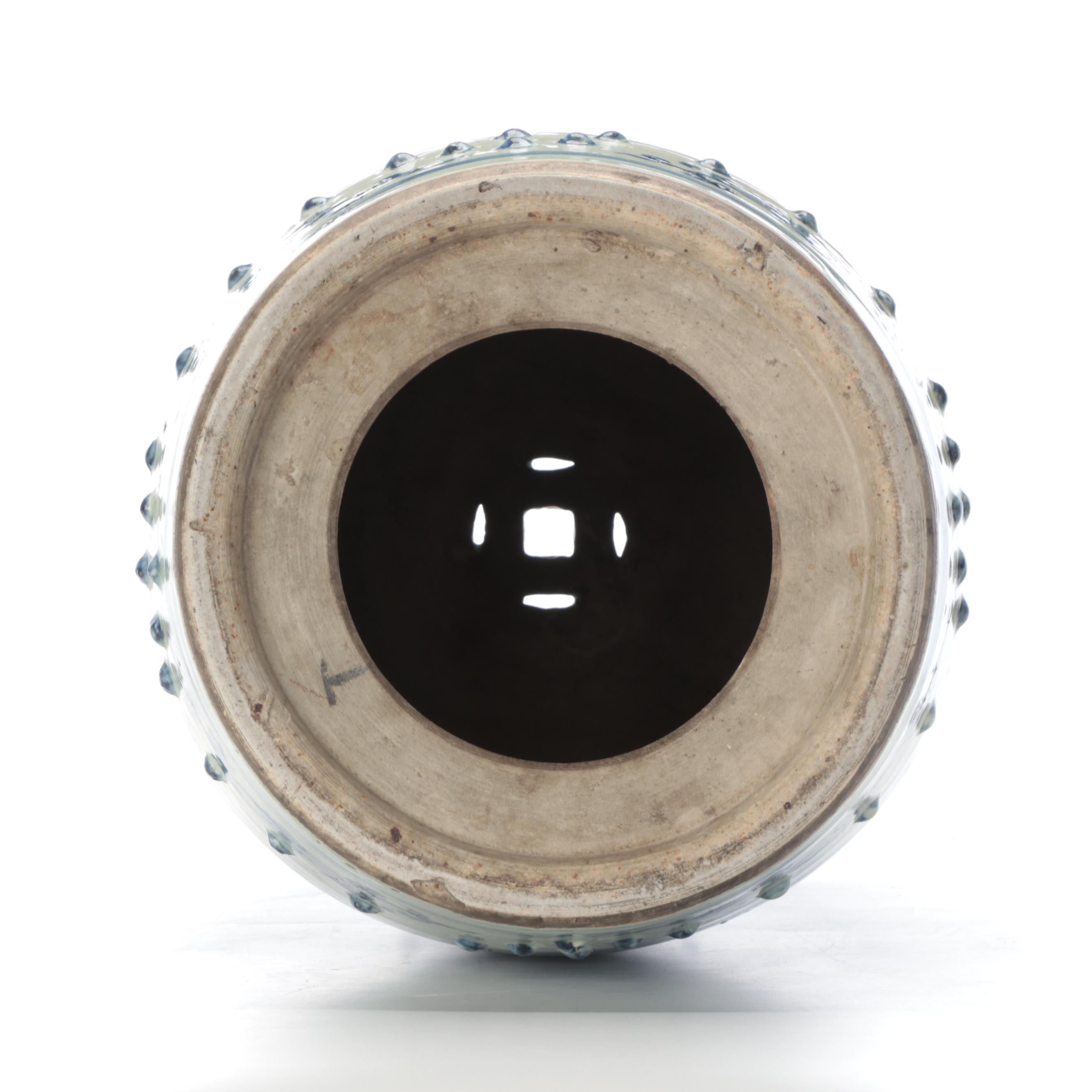 Antique Chinese Porcelain Blue and White Garden Stool