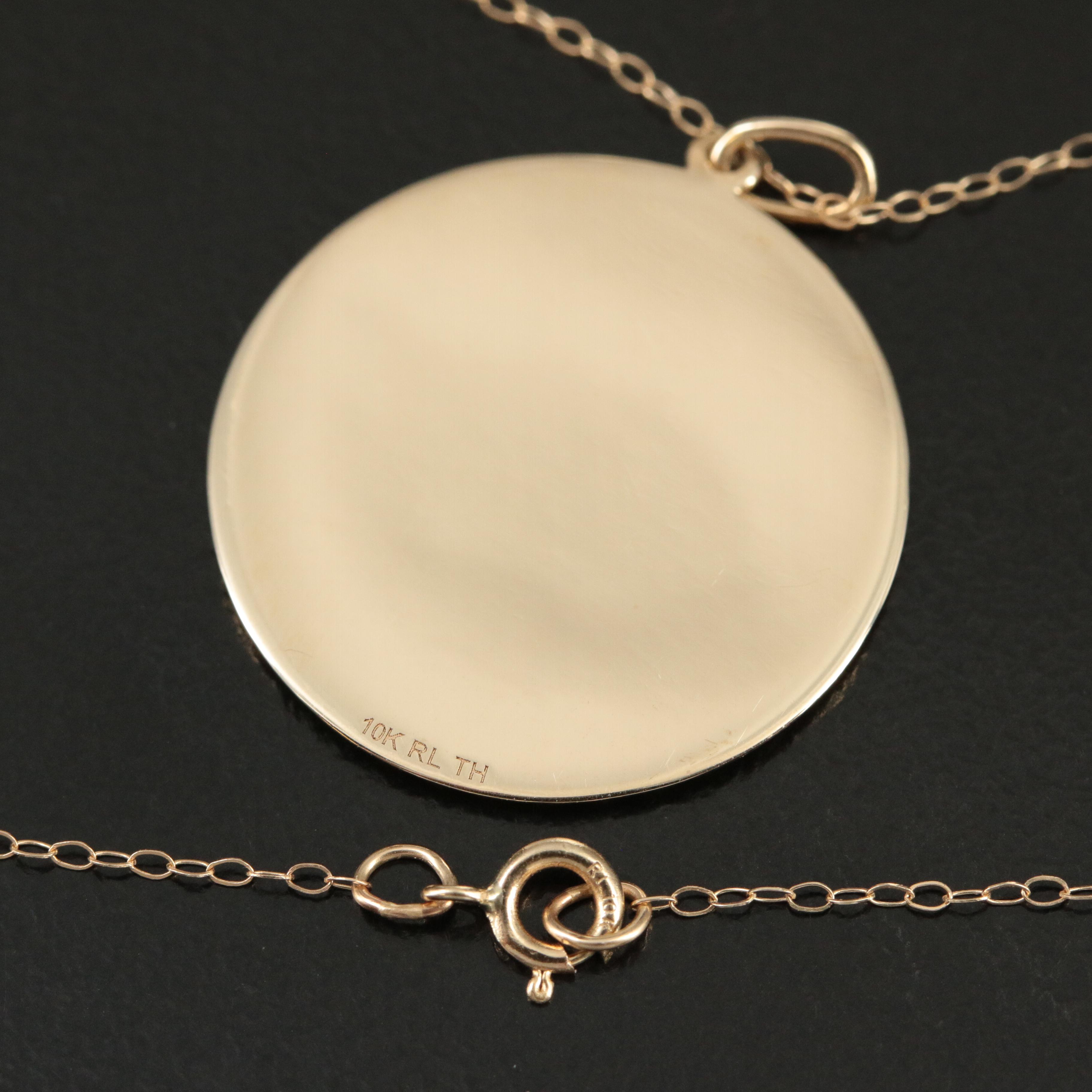 10K Evil Eye Pendant Necklace