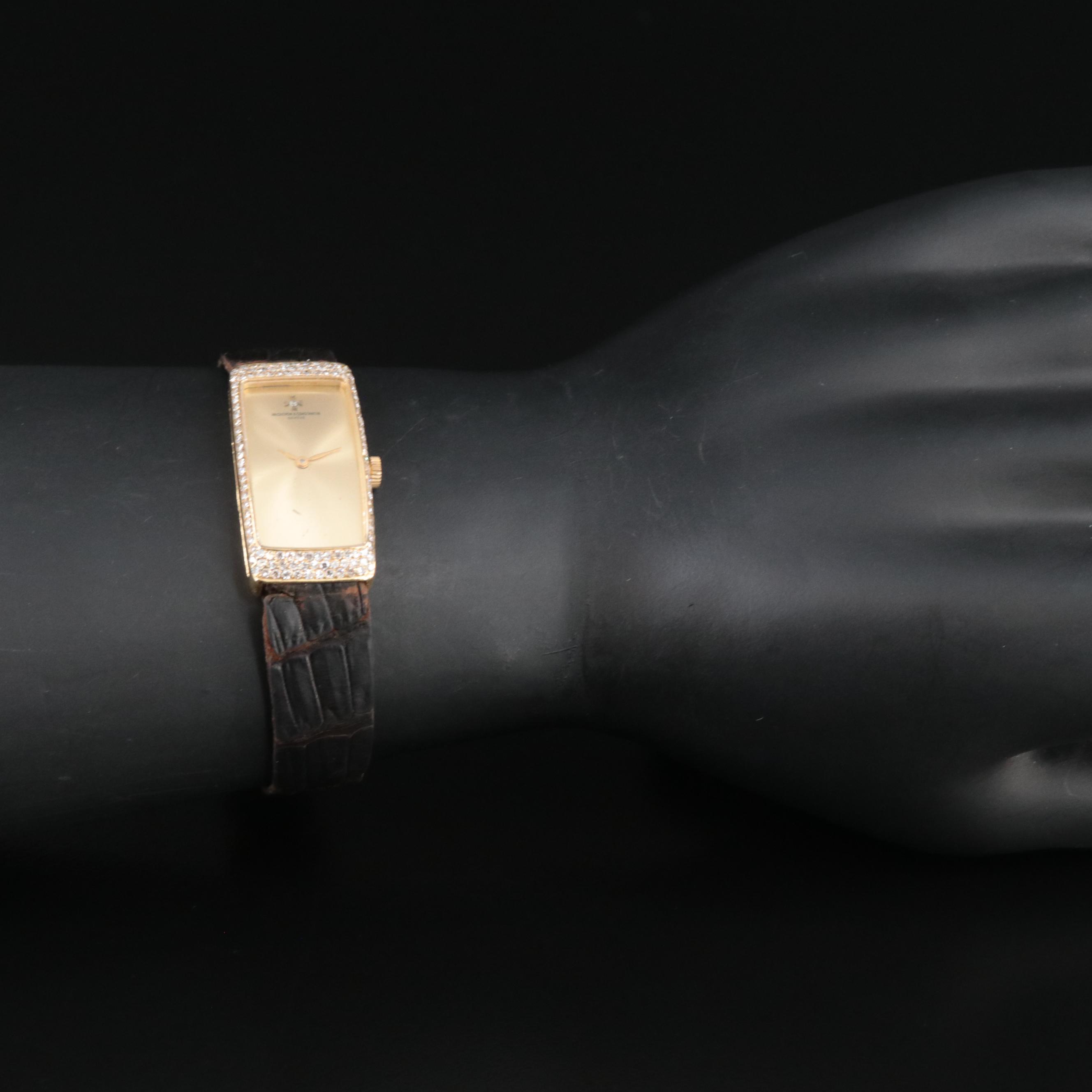 Vintage 18K Vacheron and Constantin (Quartz Retrofit) Diamond Watch