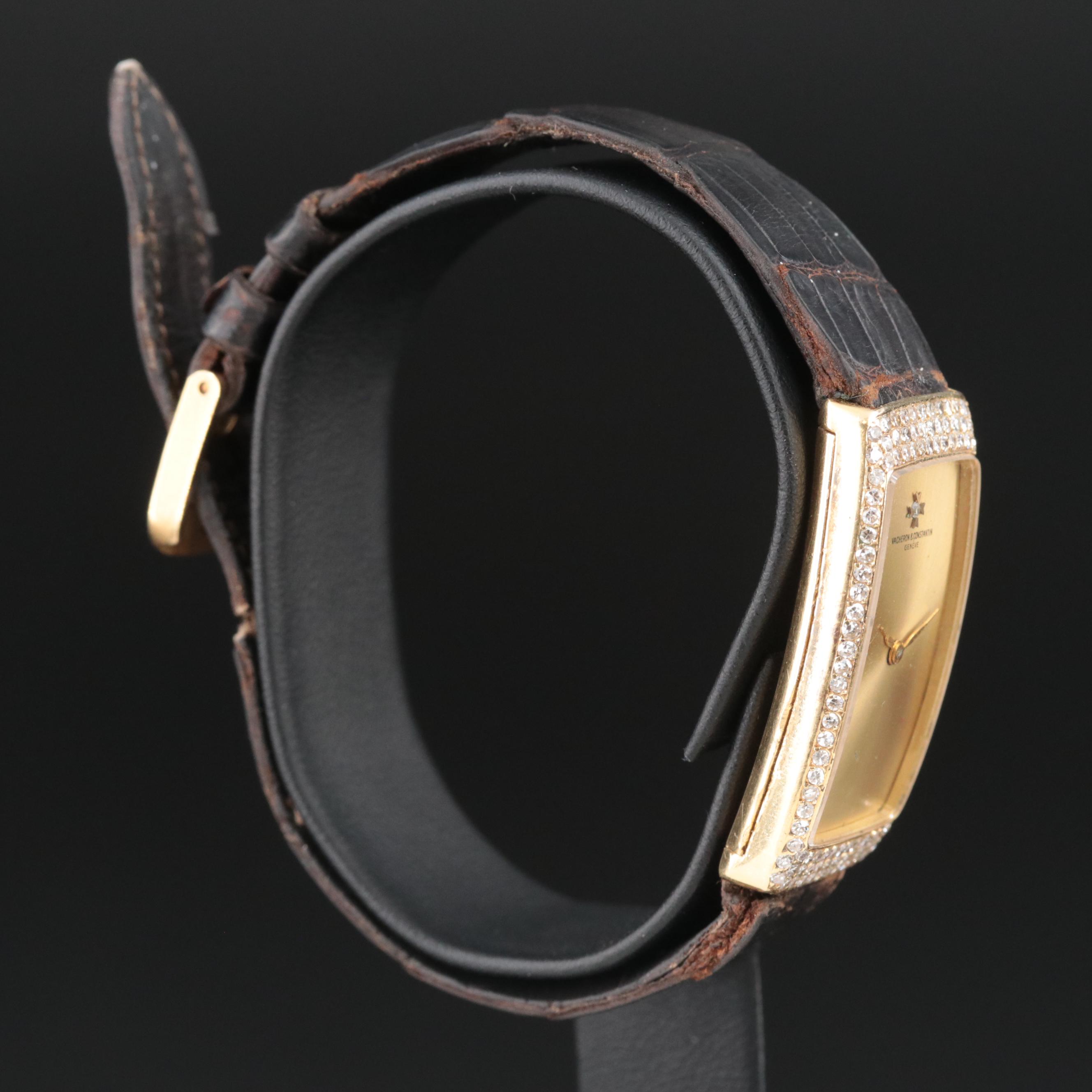 Vintage 18K Vacheron and Constantin (Quartz Retrofit) Diamond Watch