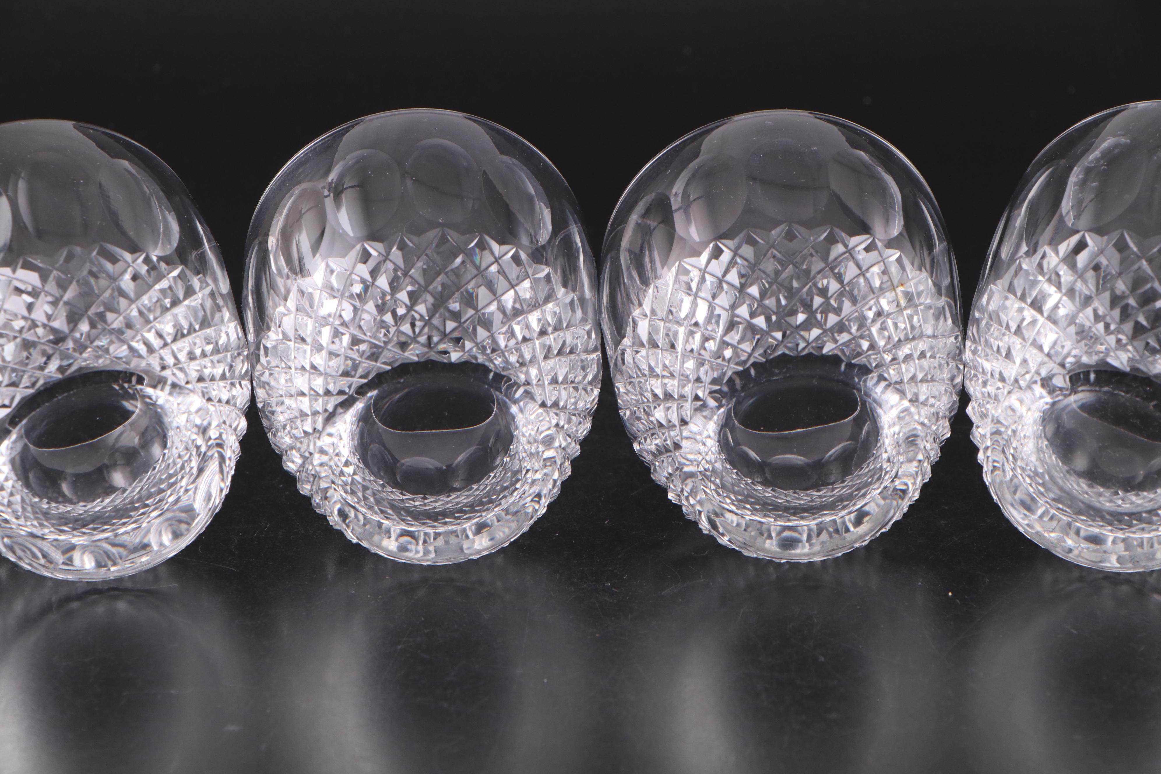 Waterford "Colleen" Crystal Brandy Glasses, Old Fashioned Glasses, and Tumblers